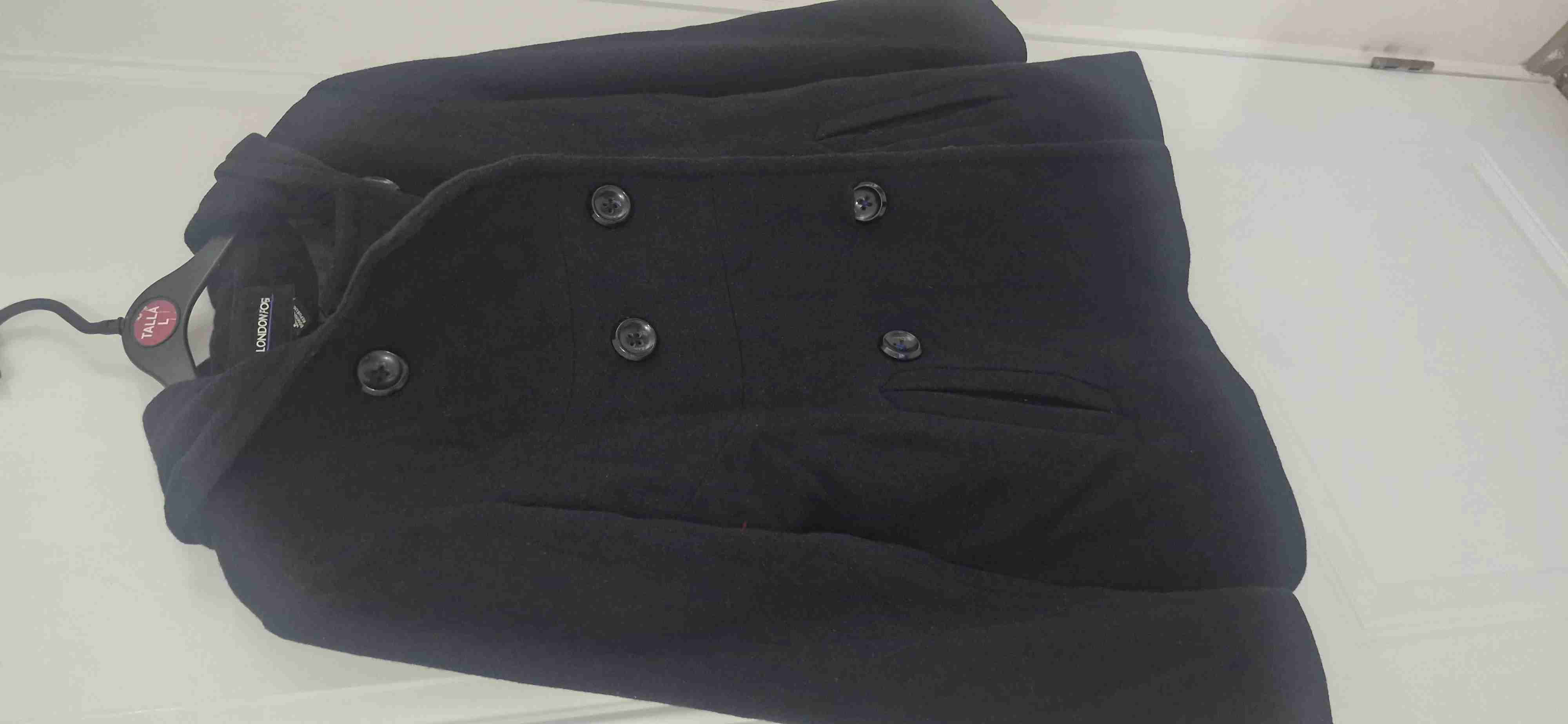 Abrigo London Fog Negro Talla S - 80% Lana - miniatura 4