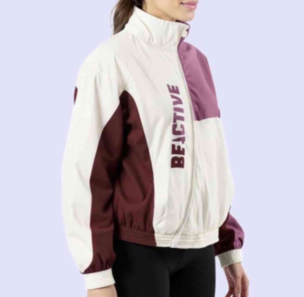 Chaqueta deportiva blanca y morada BE ACTIVE - miniatura 3