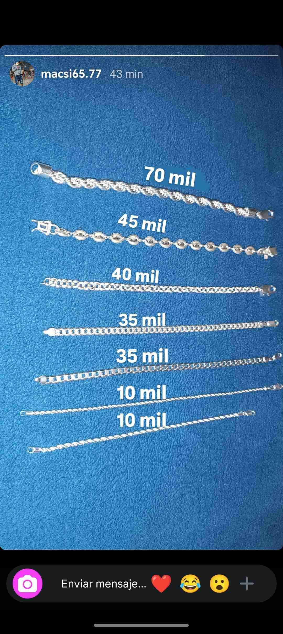 Pulseras y cadenas de plata ley 925 varios estilos - miniatura 2