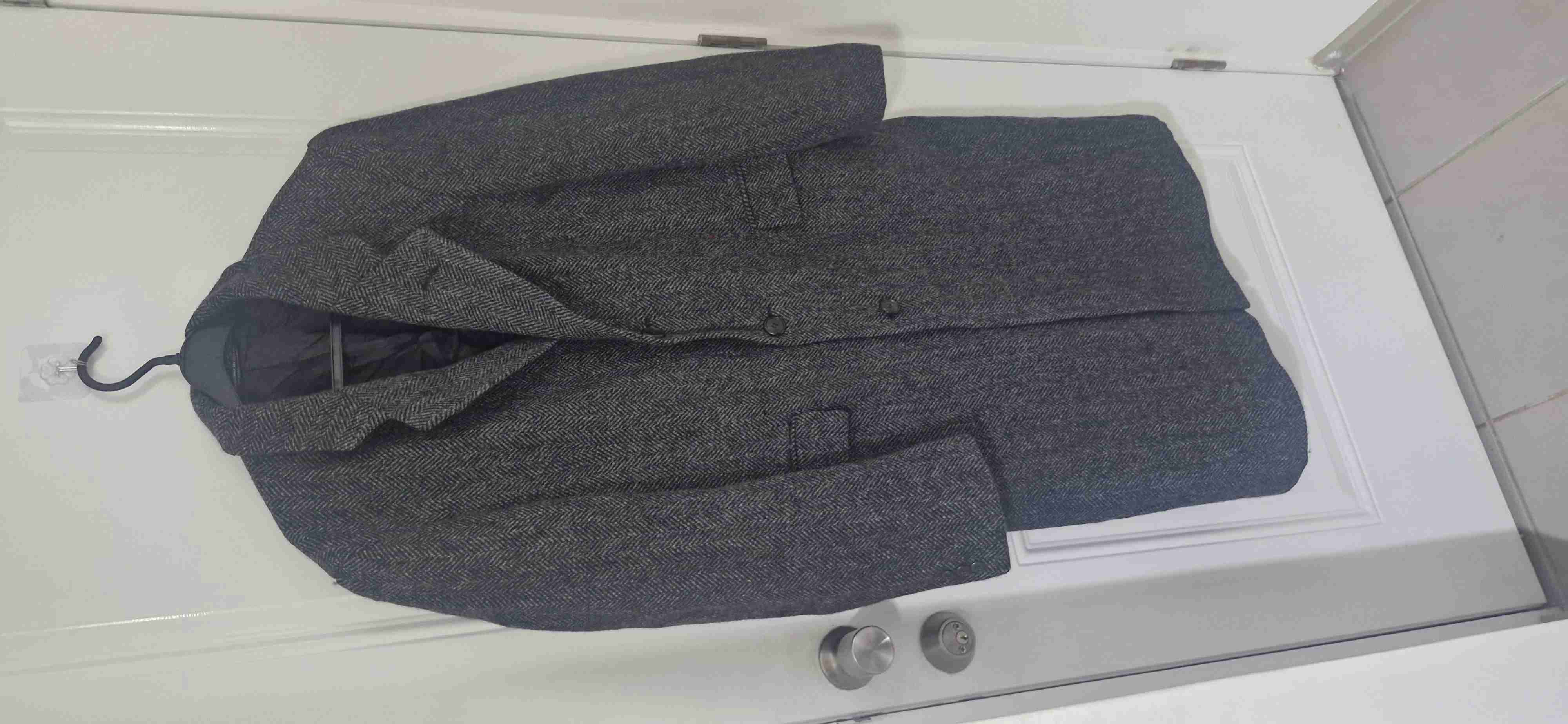 Abrigo Vintage 100% Pura Lana Espiga L/XL - miniatura 1