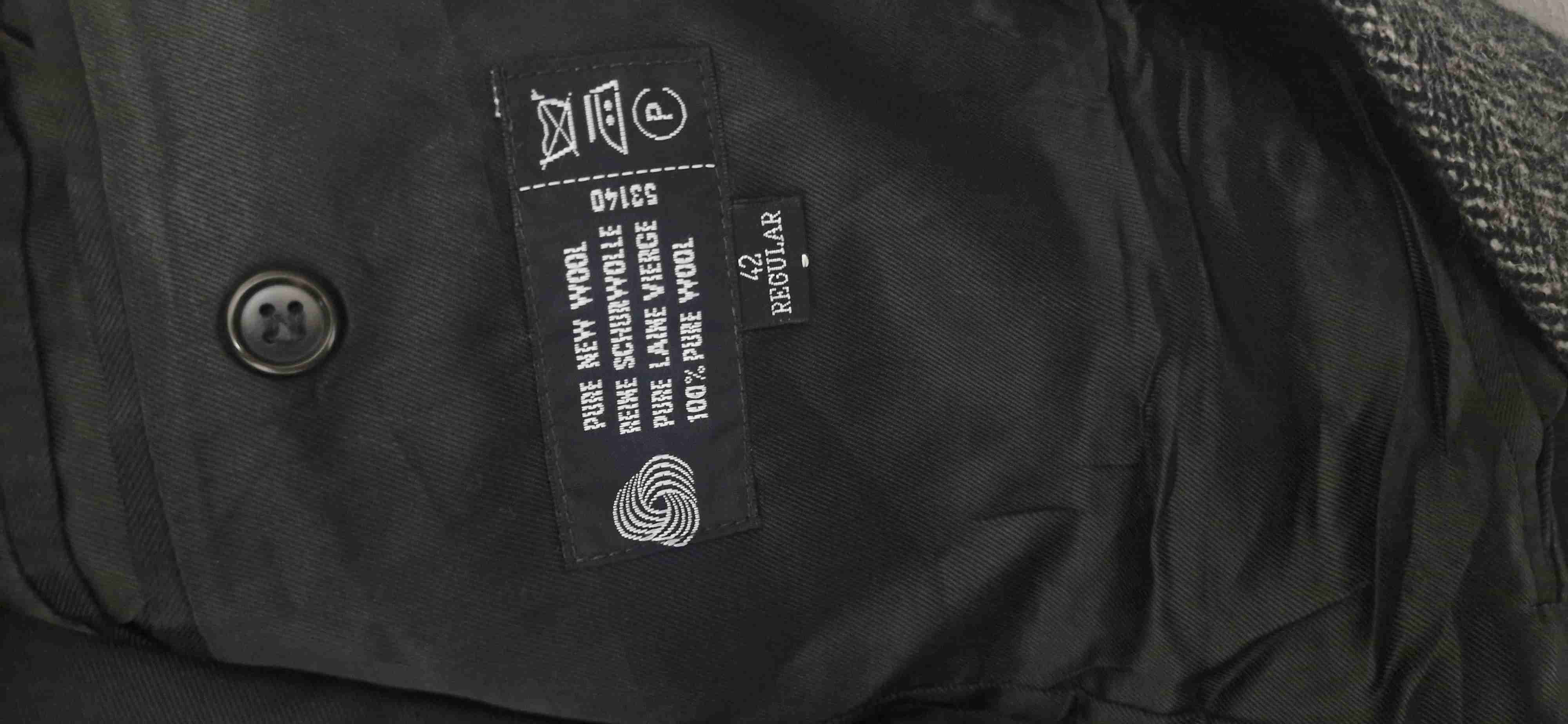 Abrigo Vintage 100% Pura Lana Espiga L/XL - miniatura 3