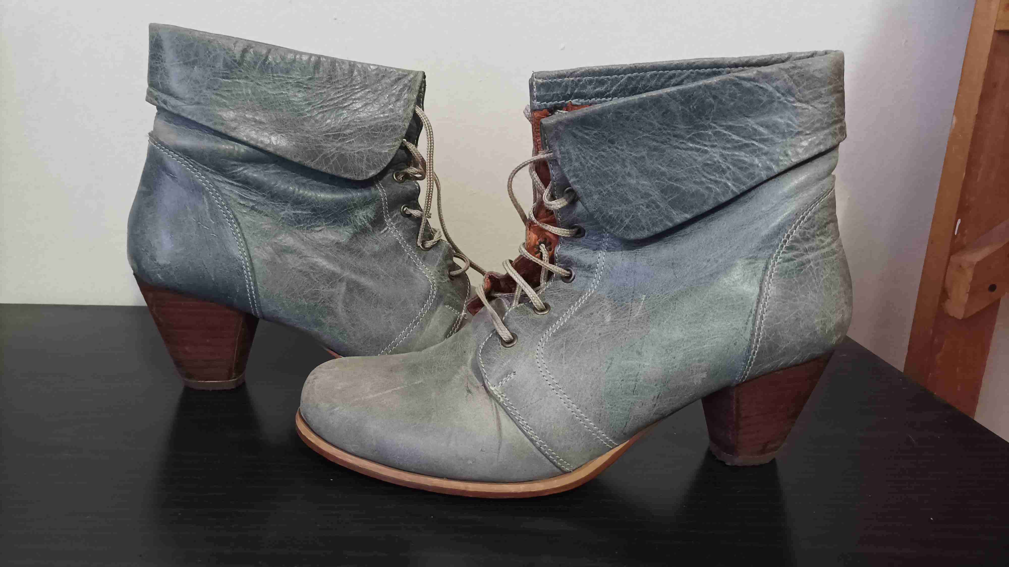 Botines de cuero grisáceo - miniatura 5