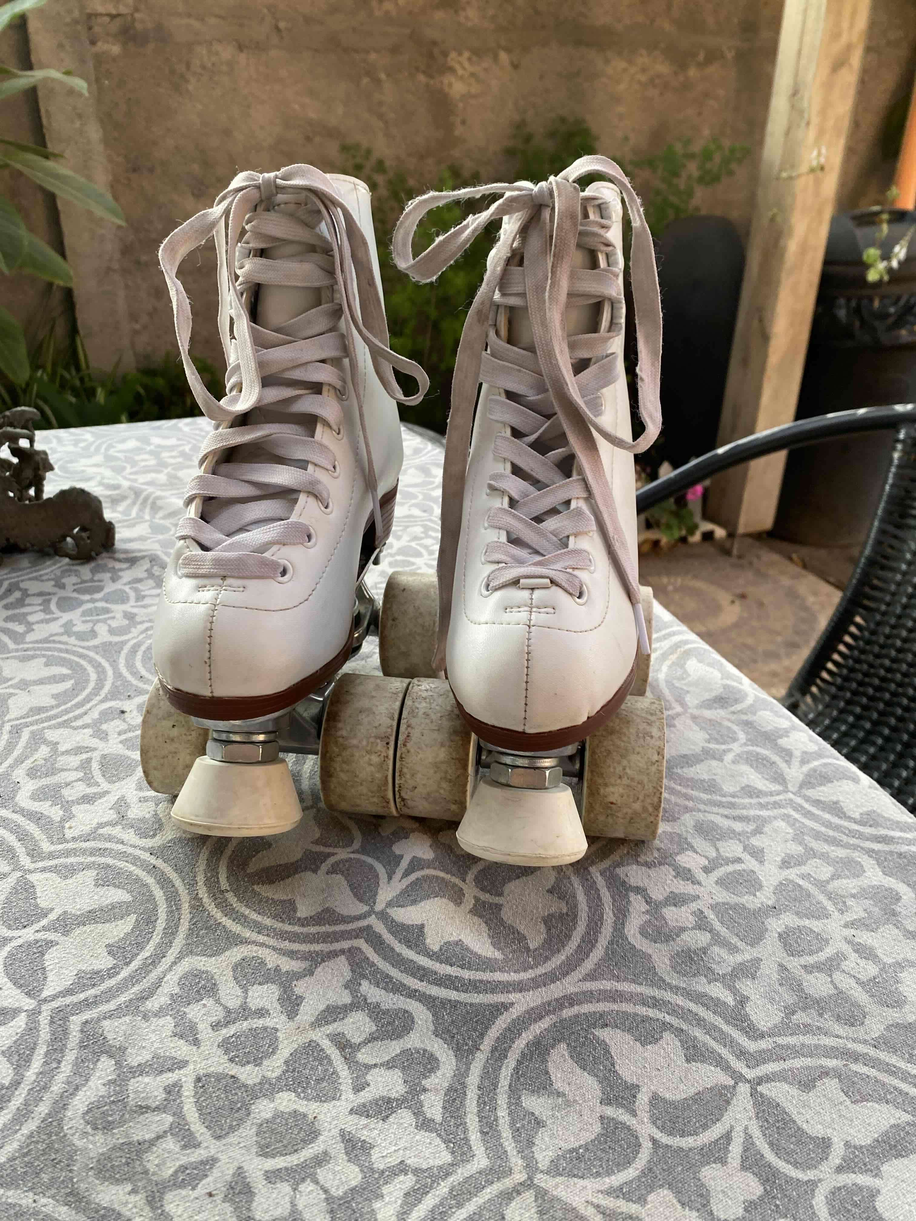 Patines retro blancos Euro Roller - miniatura 2