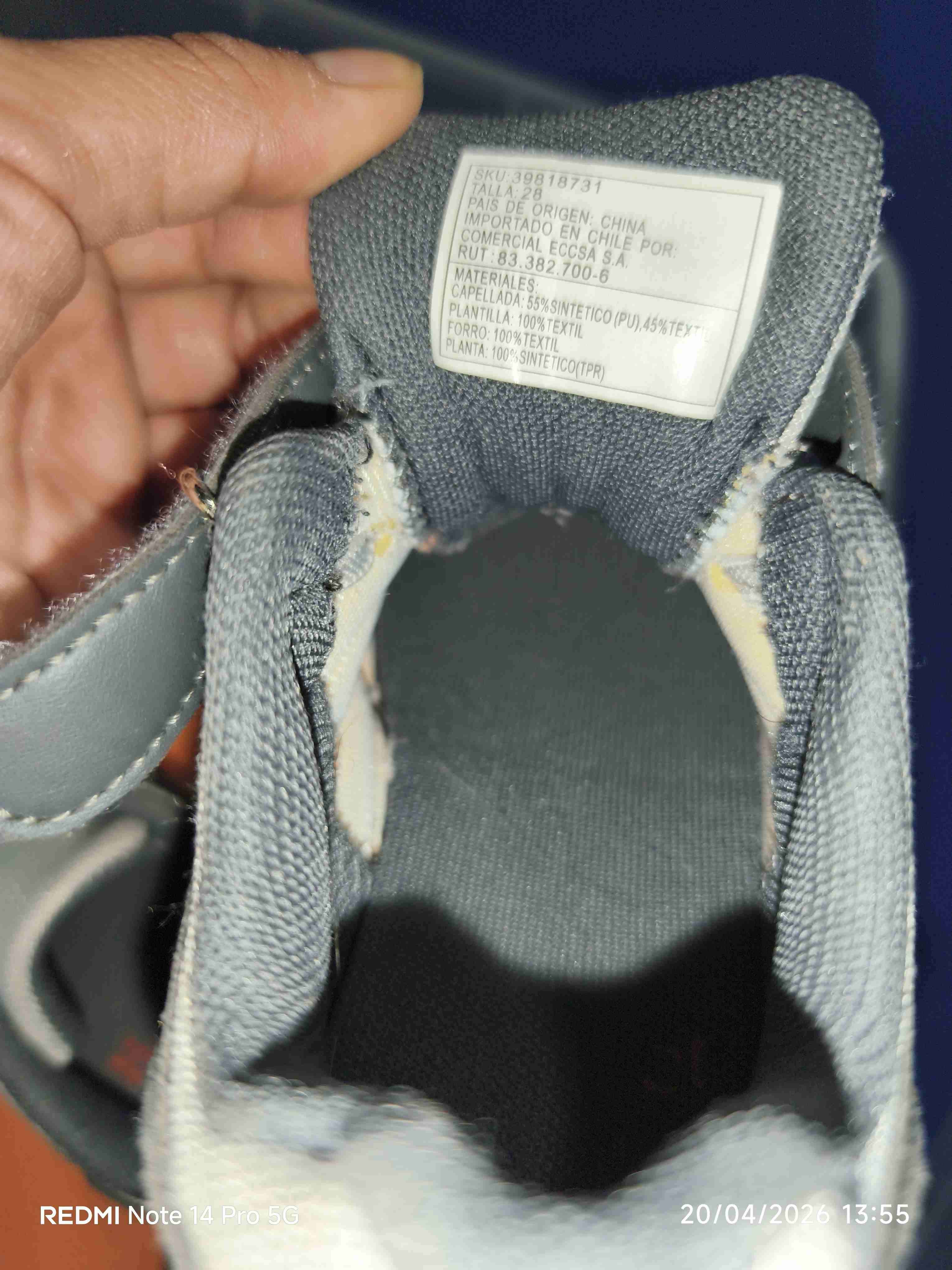 Zapatillas deportivas grises y naranjas número 28 - miniatura 3