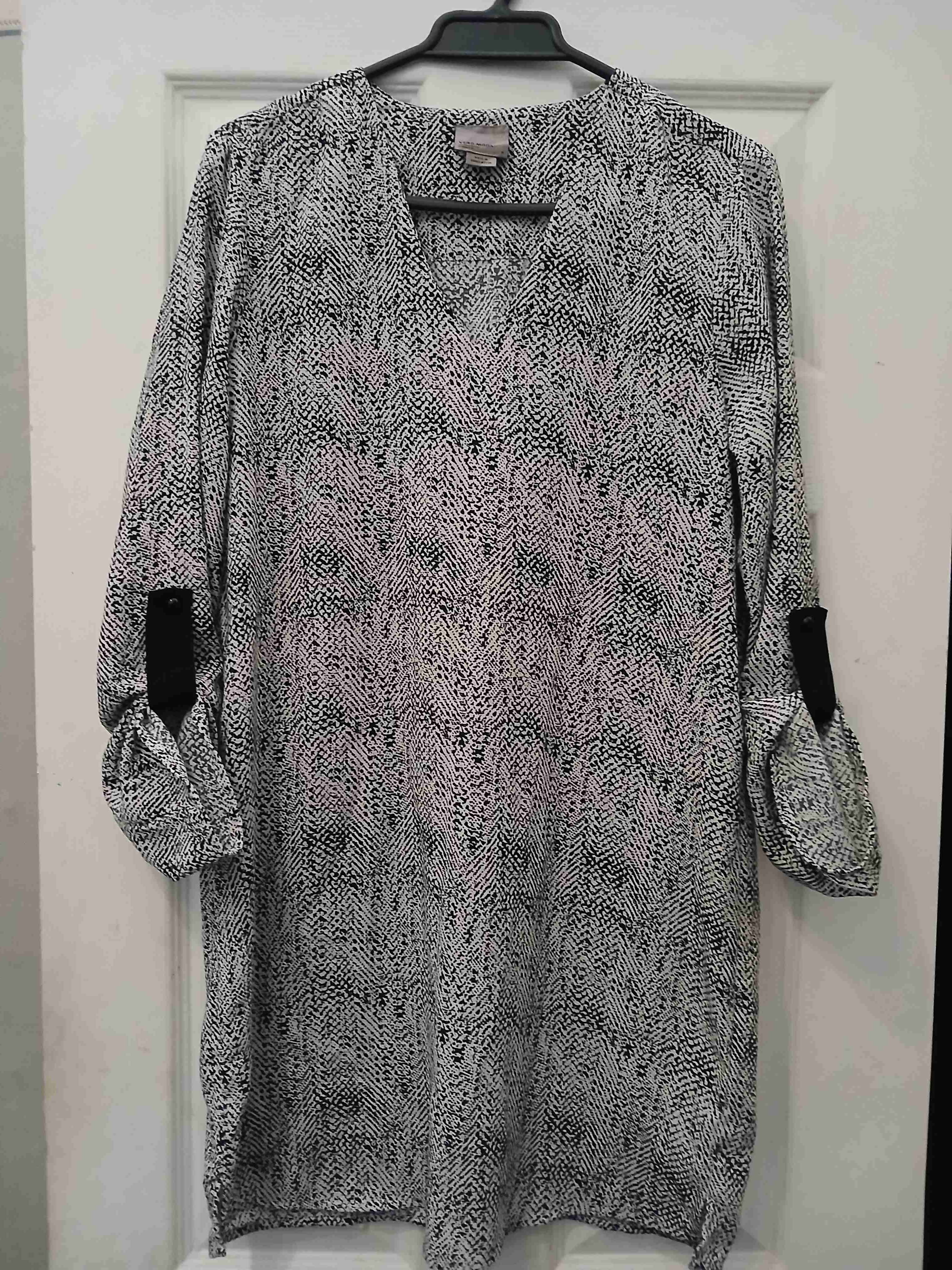 Vestido estampado en blanco y negro