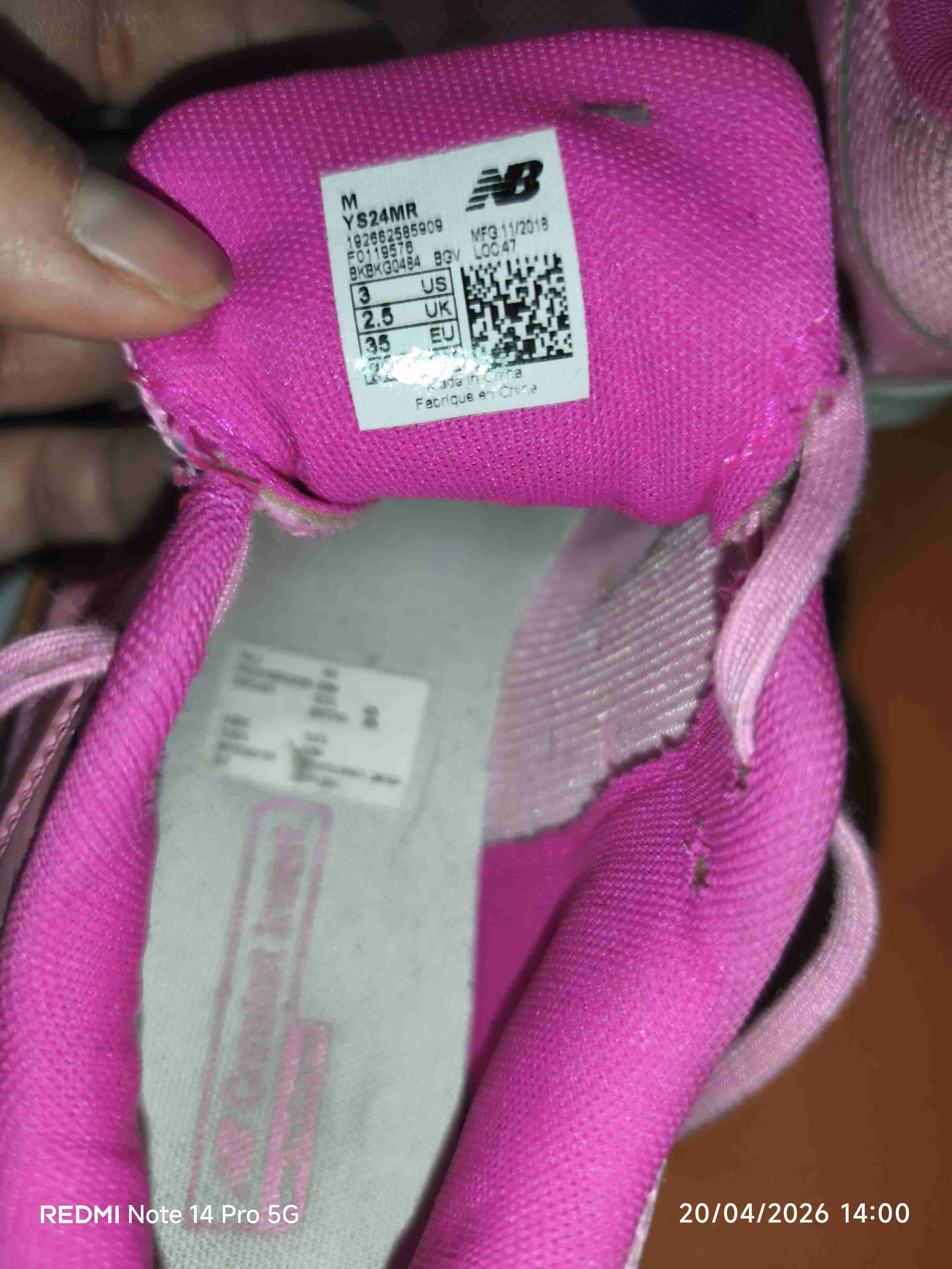 Zapatillas deportivas rosas NBALANCE  NUMERO 35 - miniatura 5