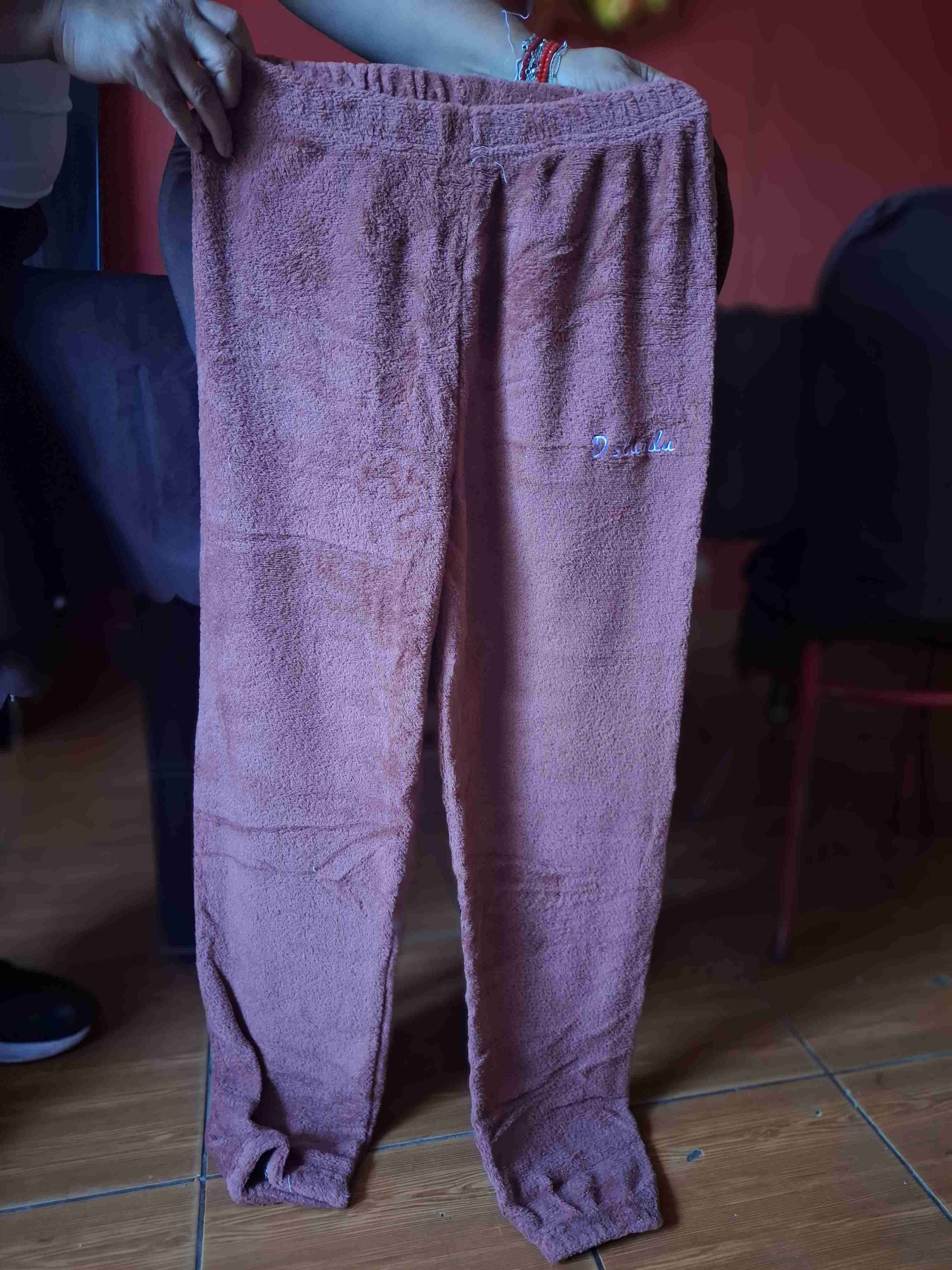 Pantalón polar rosa mujer