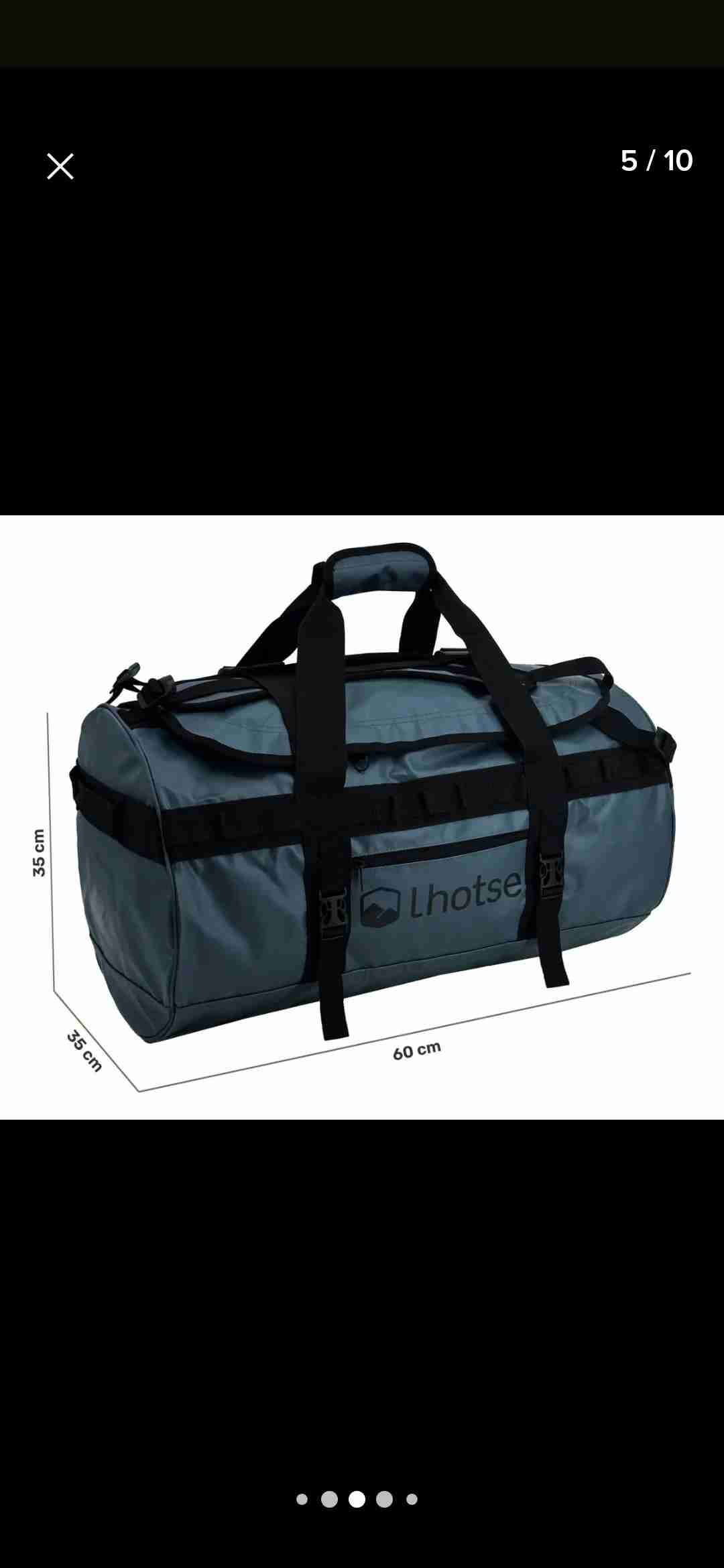 Mochila impermeable negra 30lt - miniatura 2