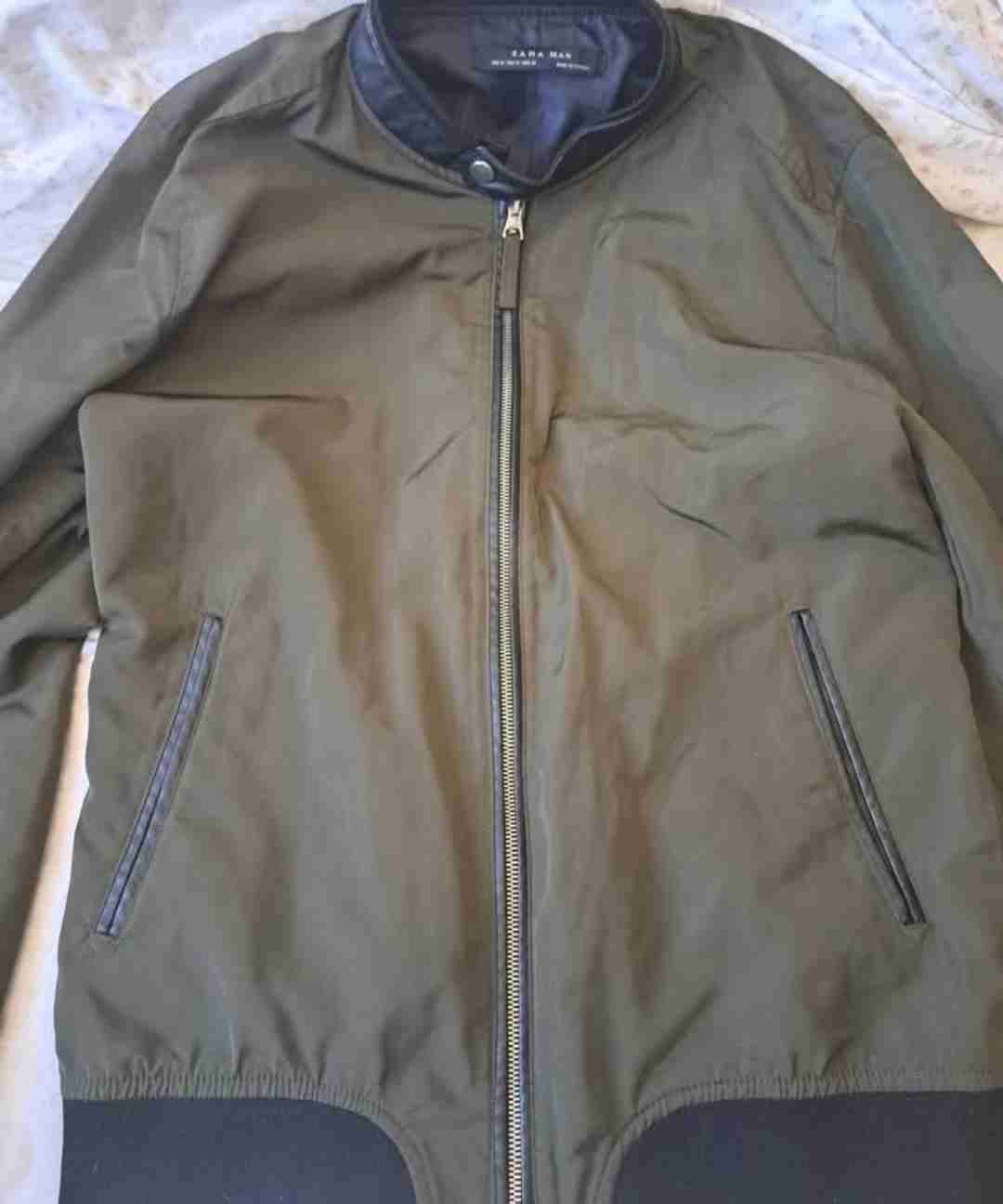 Chaqueta bomber verde hombre zara - miniatura 1