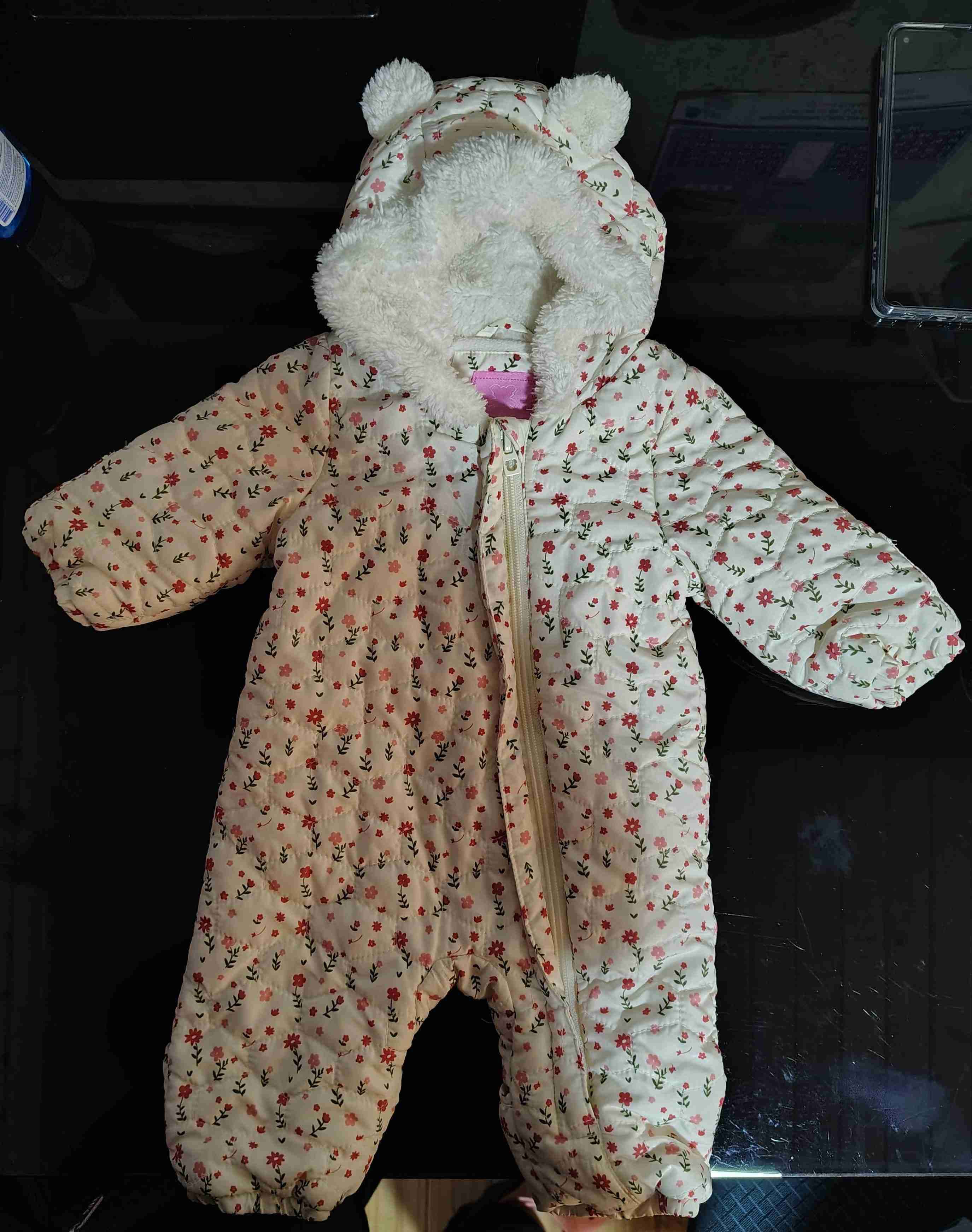 Pijama de bebé rosado con gorro +Lote de 12 - miniatura 4