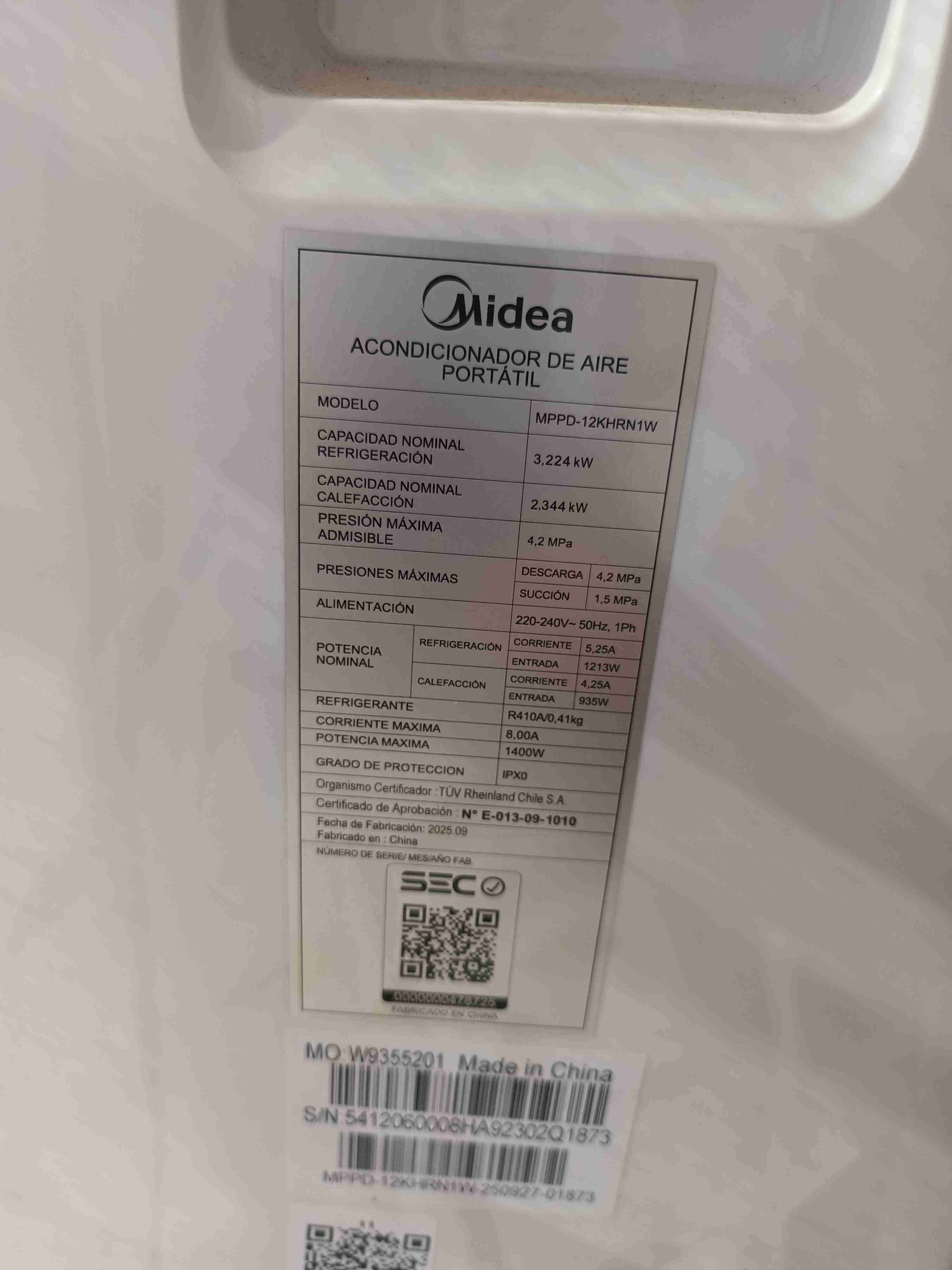 Aire acondicionado portátil Midea - miniatura 2