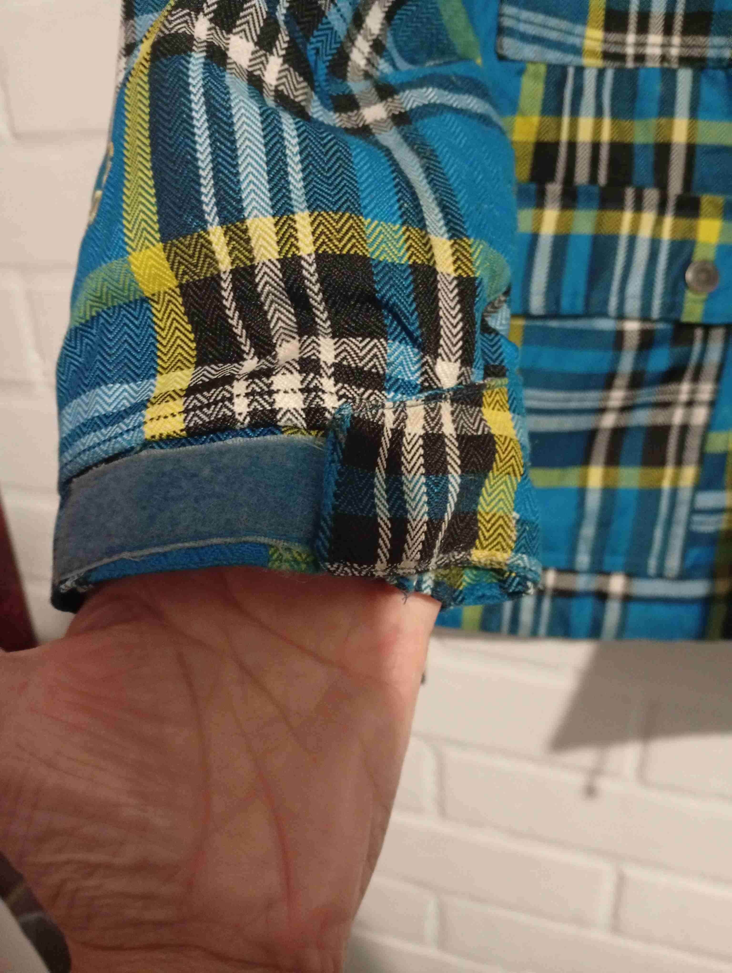 Chaqueta a cuadros azul y verde - miniatura 3