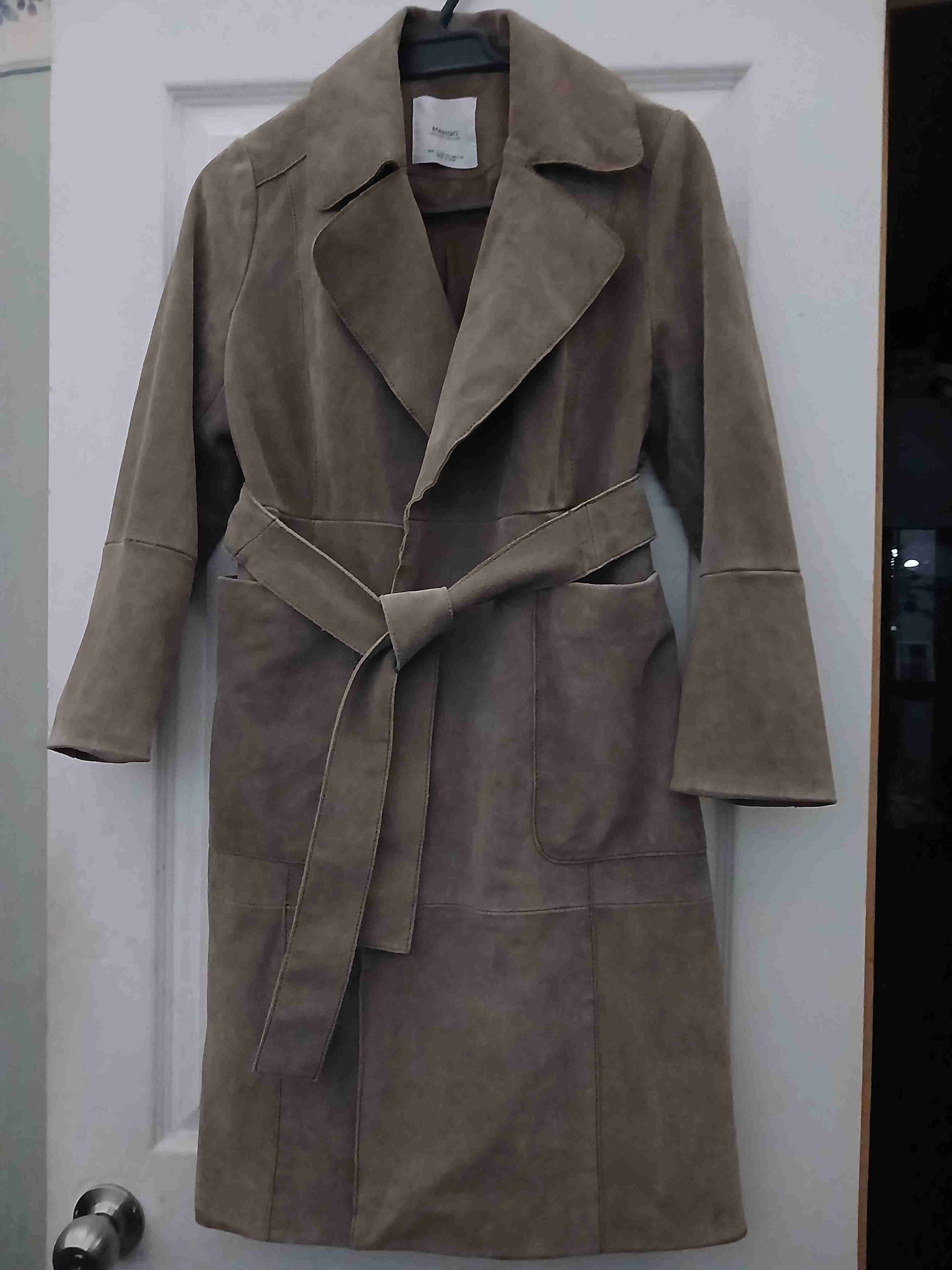 Abrigo largo de mujer marrón - miniatura 2