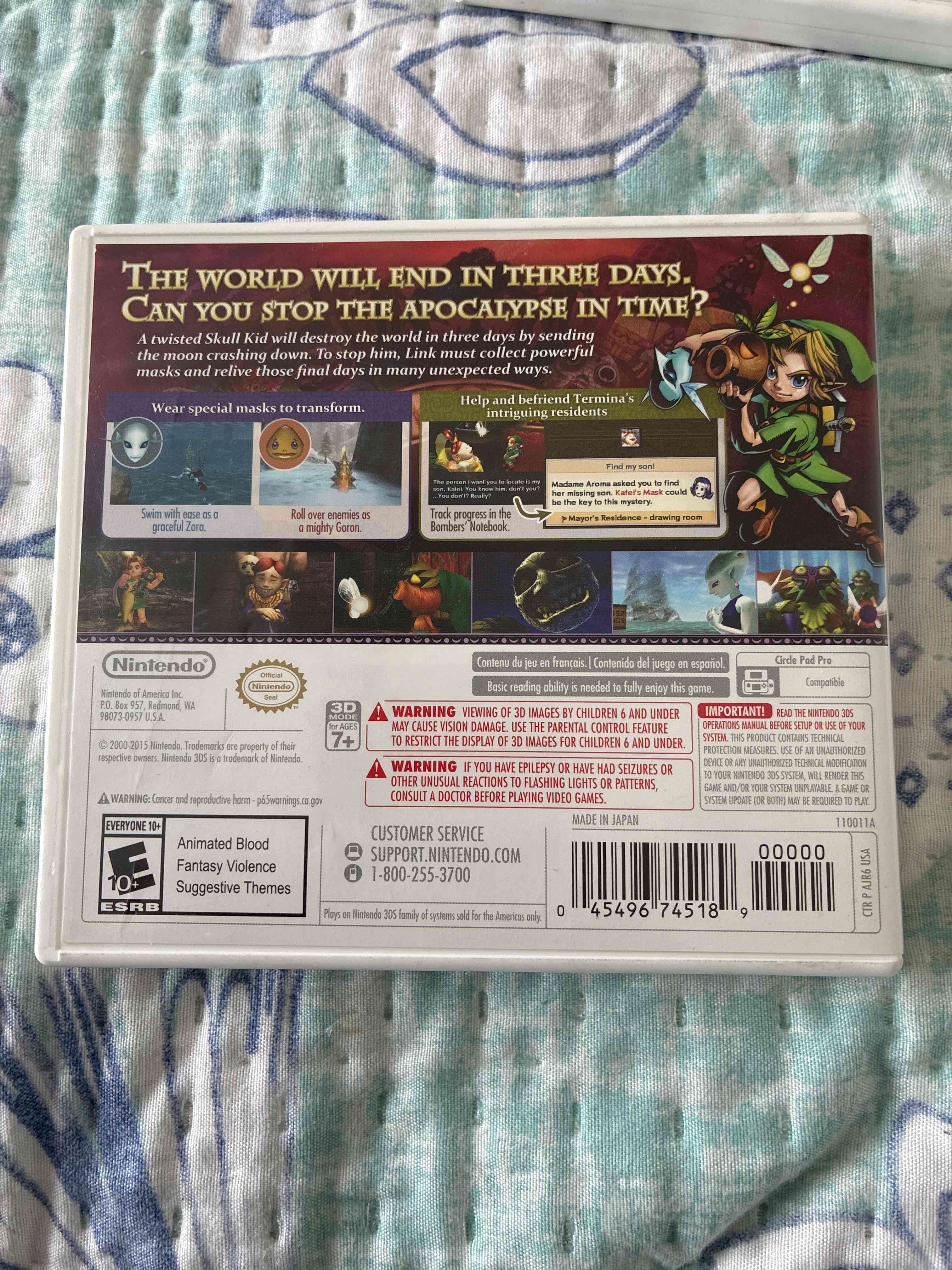 Juego Zelda Majora's Mask 3D Nintendo 3DS - miniatura 2