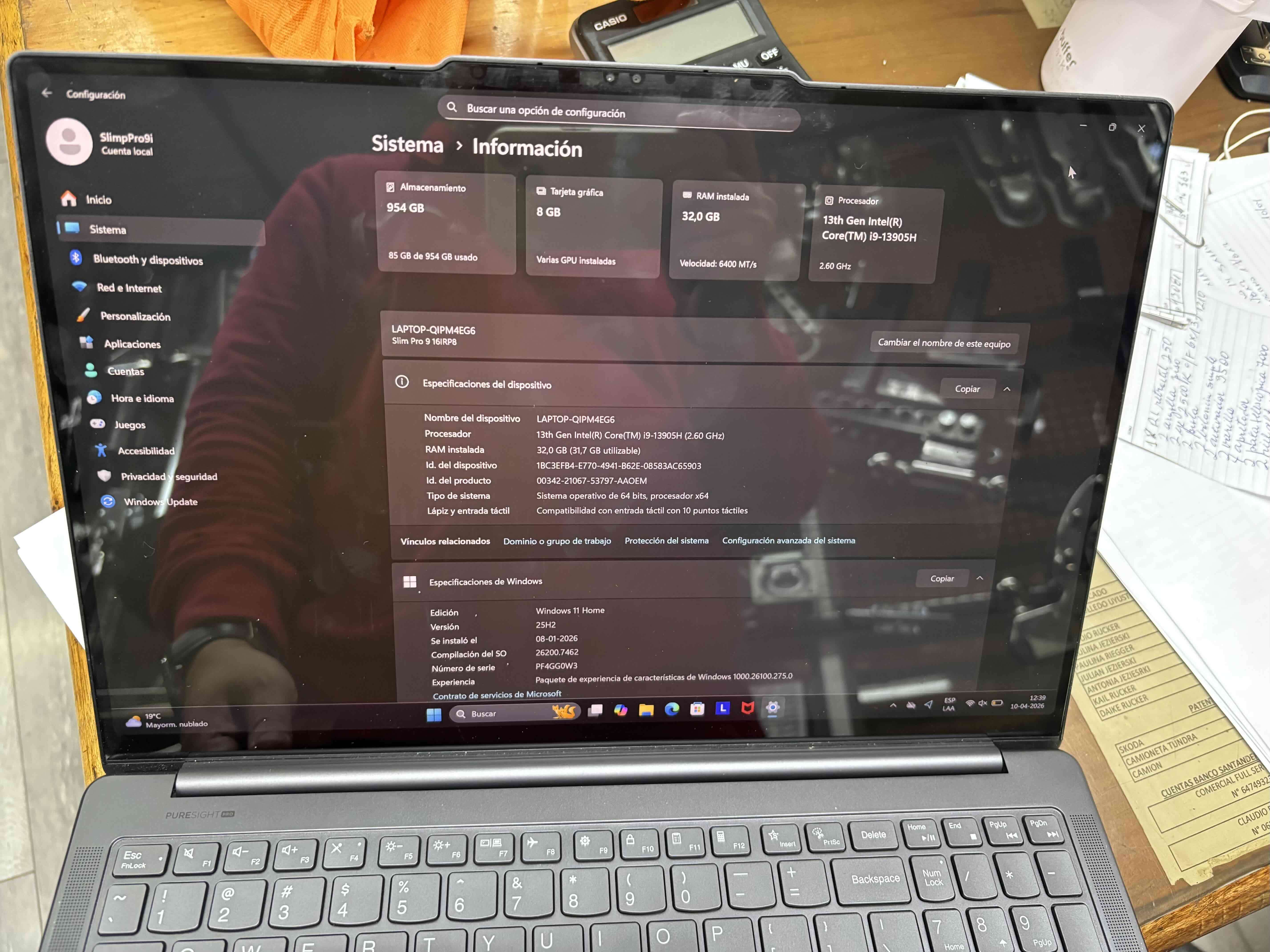 Laptop Lenovo Slim Pro 9 - miniatura 3