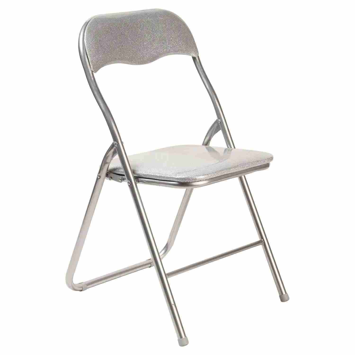 Silla plegable gris billante muy linda - miniatura 2