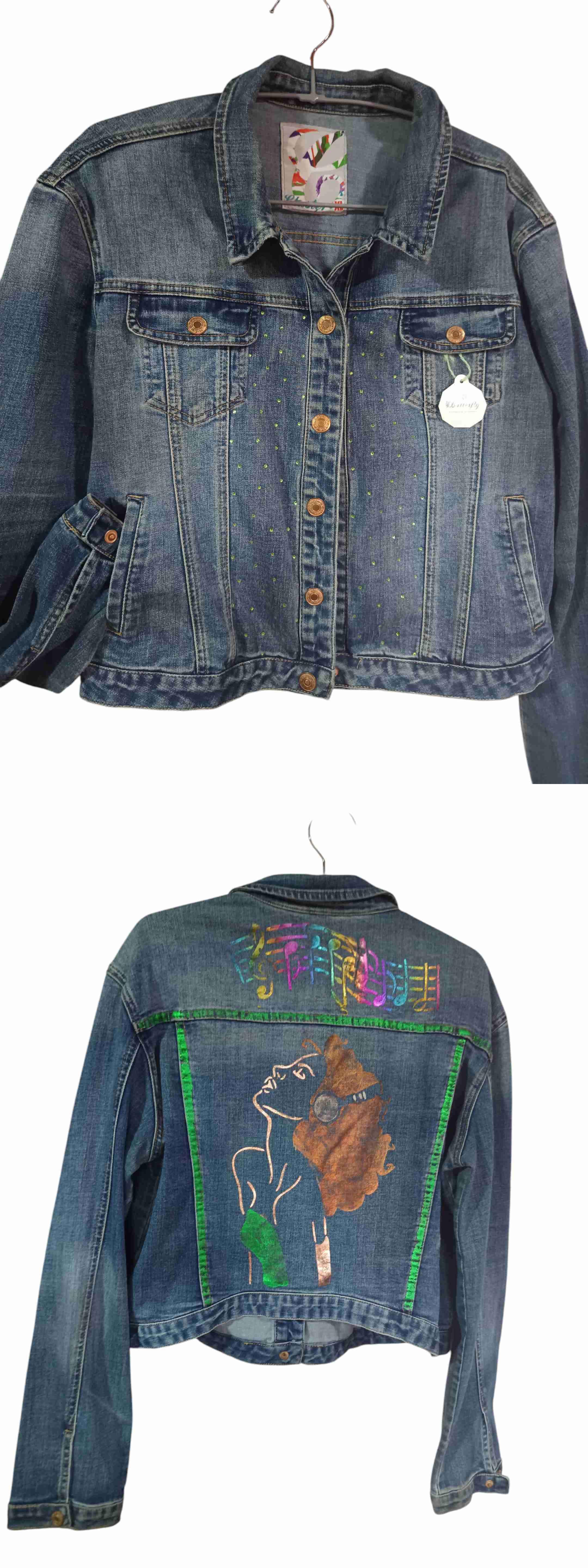 Chaqueta de mezclilla con diseño - miniatura 3