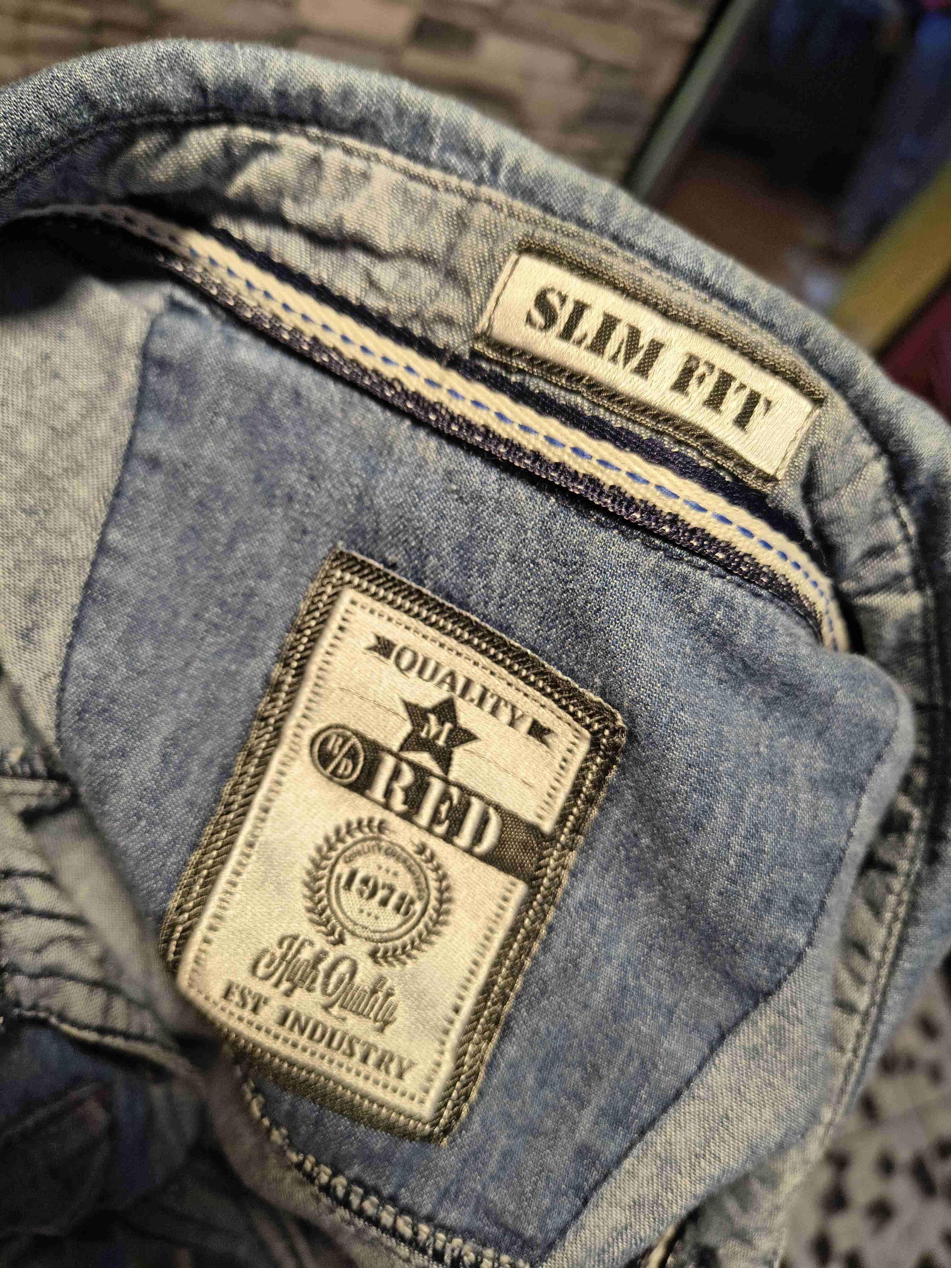 Camisa de mezclilla azulM - miniatura 2