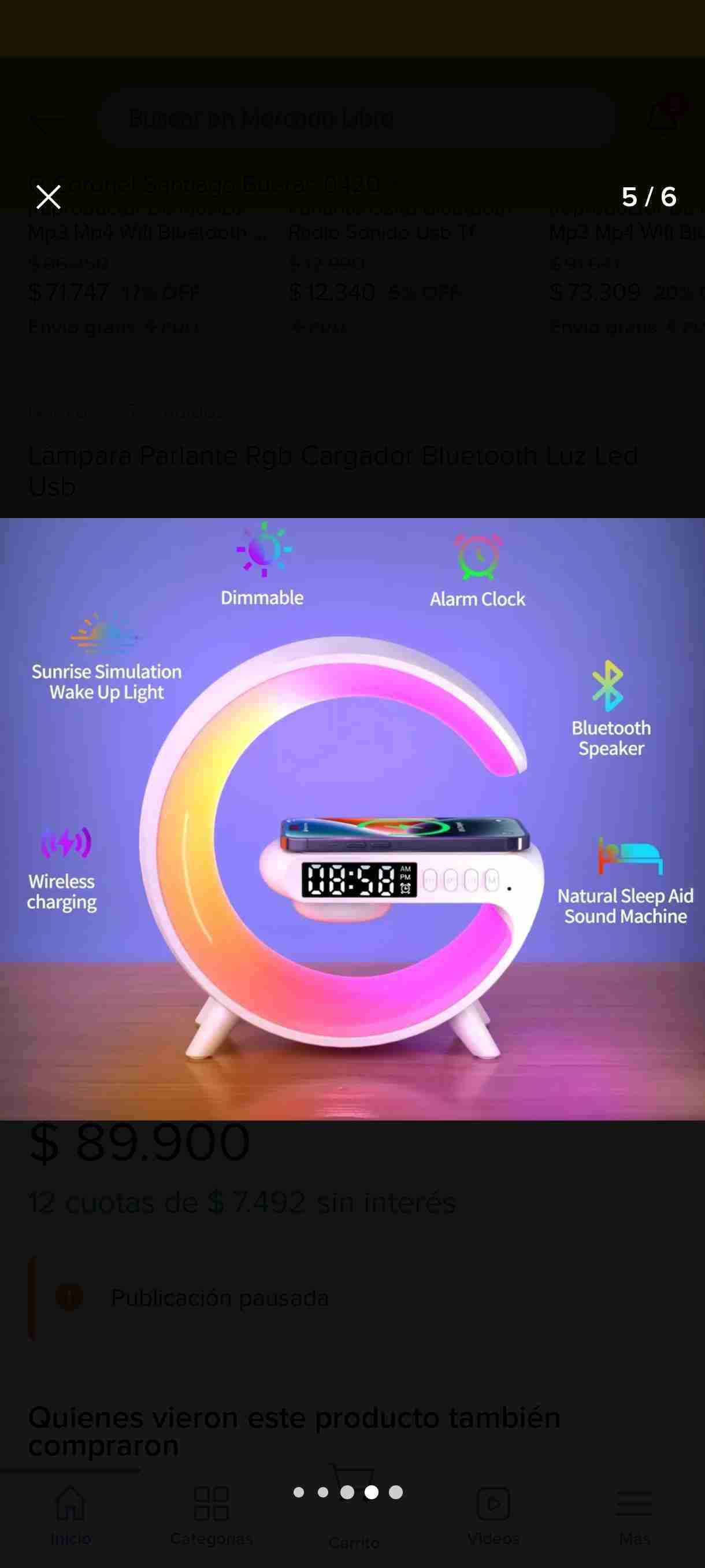 Parlante letra G con bluetooth y luces - miniatura 2