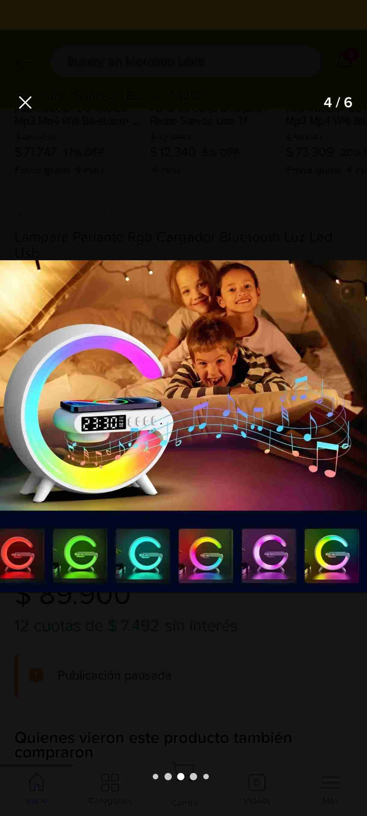 Parlante letra G con bluetooth y luces - miniatura 3