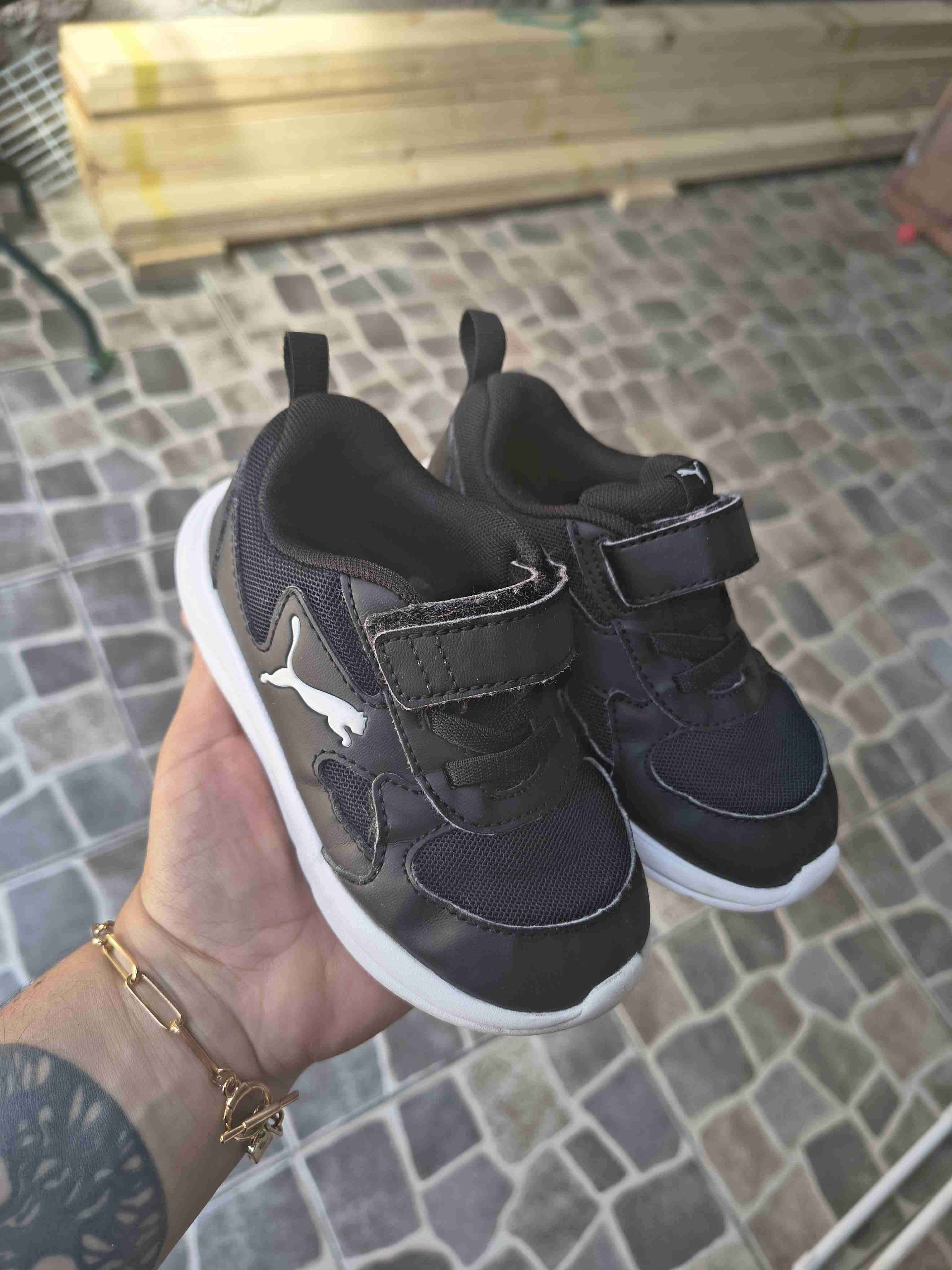 Zapatillas negras para niños Puma 25 - miniatura 3