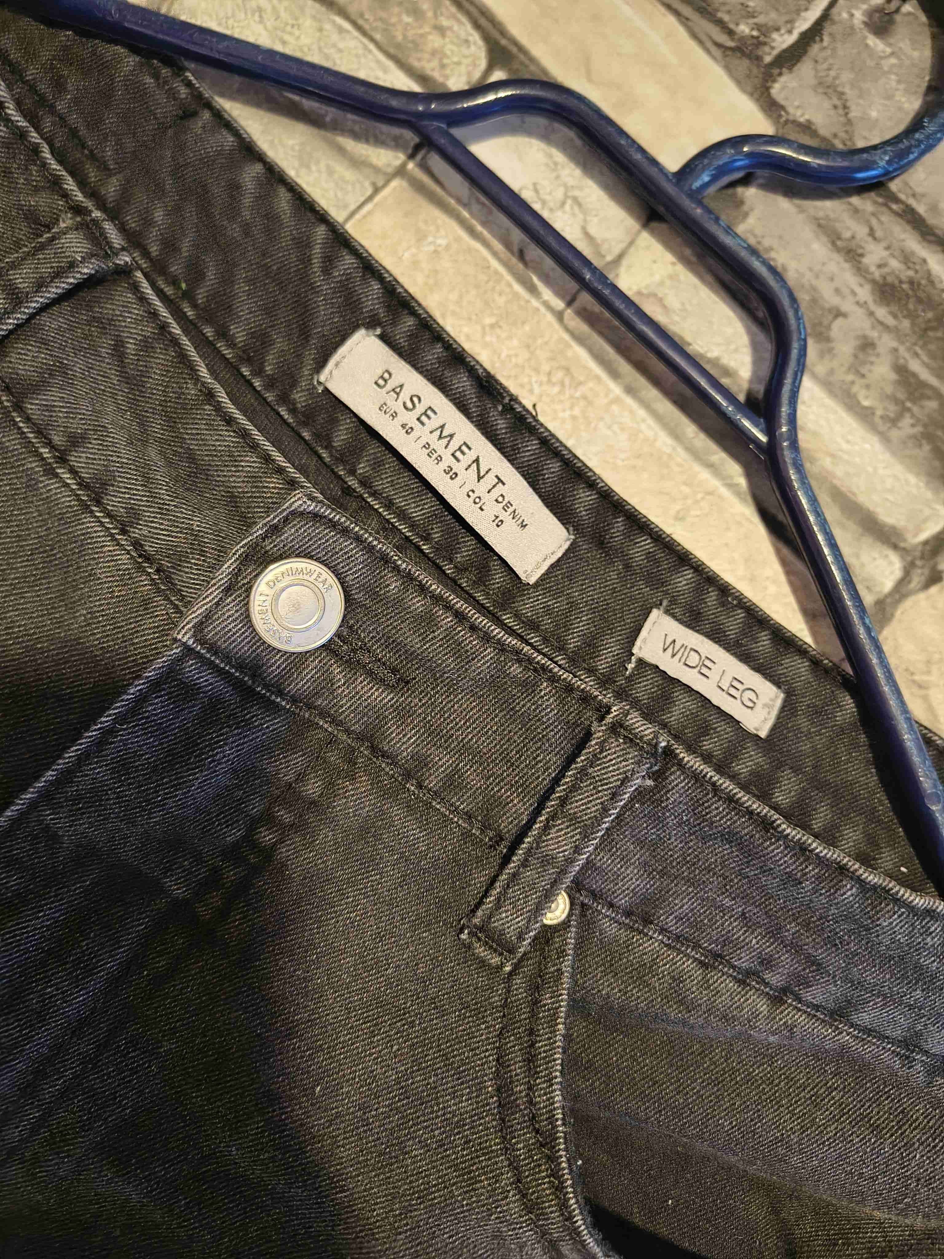 Pantalones cargo negros Basemet 40 wid leg - miniatura 3