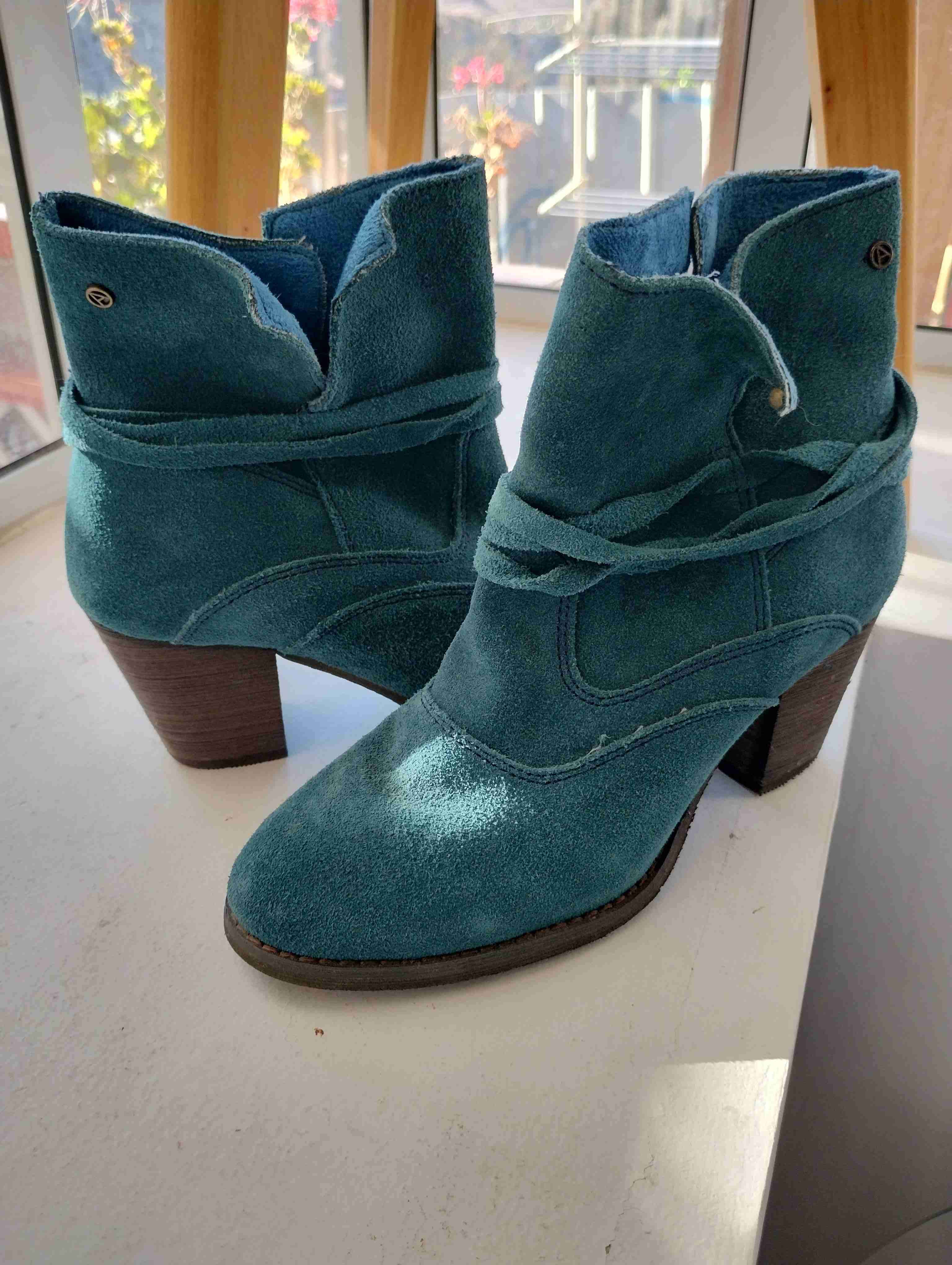 Botines de gamuza azul turquesa - miniatura 2