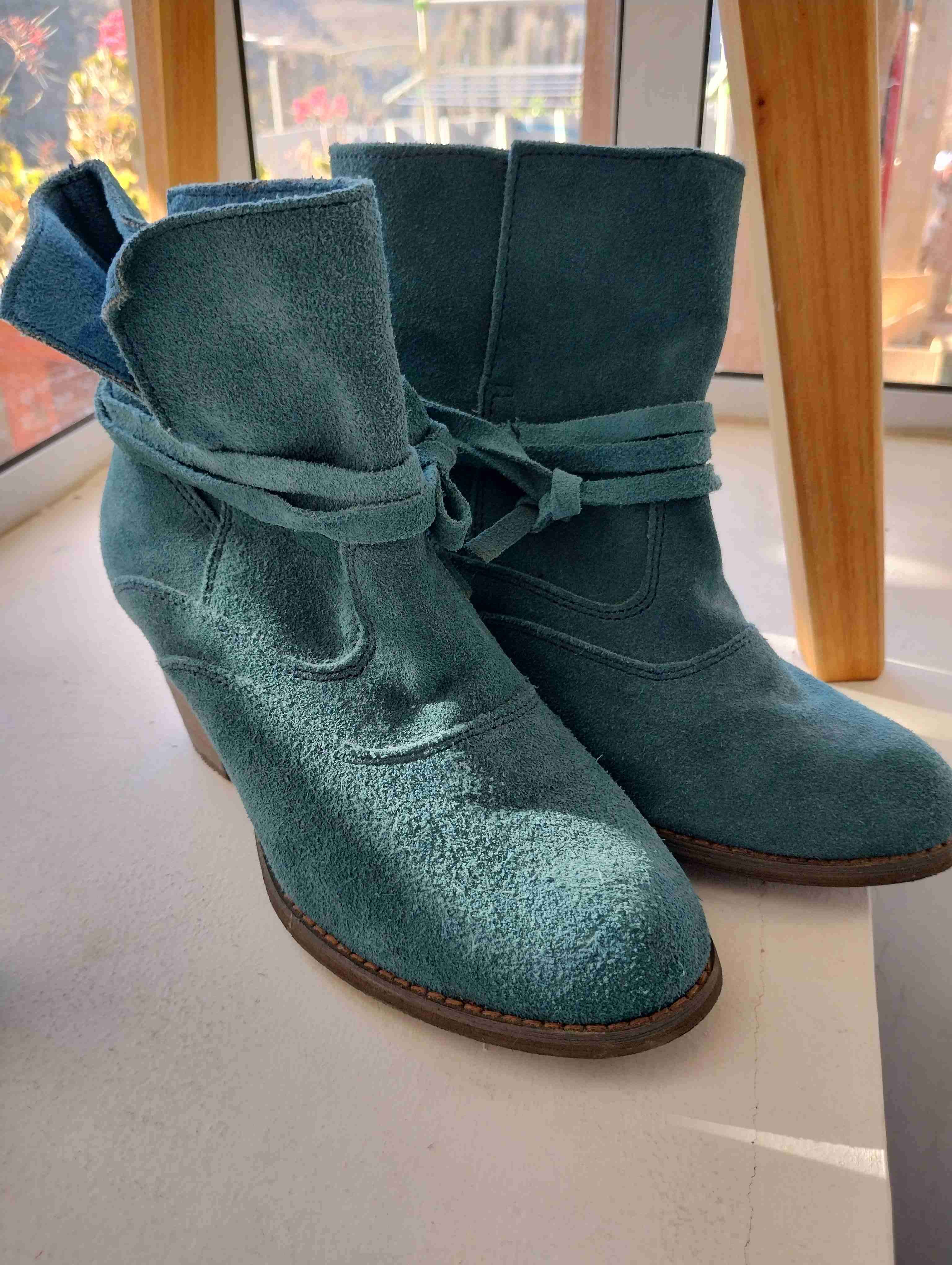 Botines de gamuza azul turquesa - miniatura 3