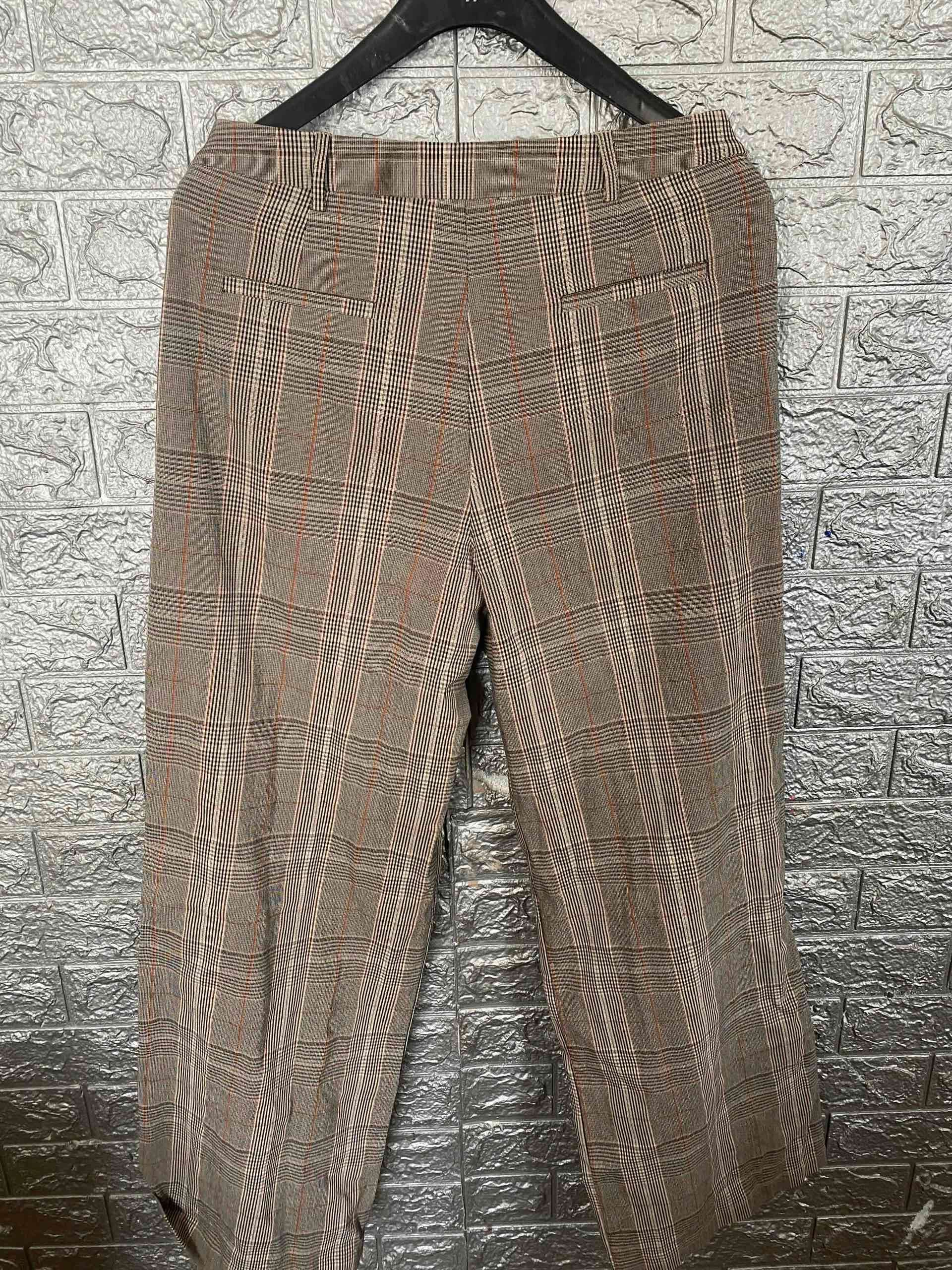 Pantalones a cuadros gris - miniatura 2