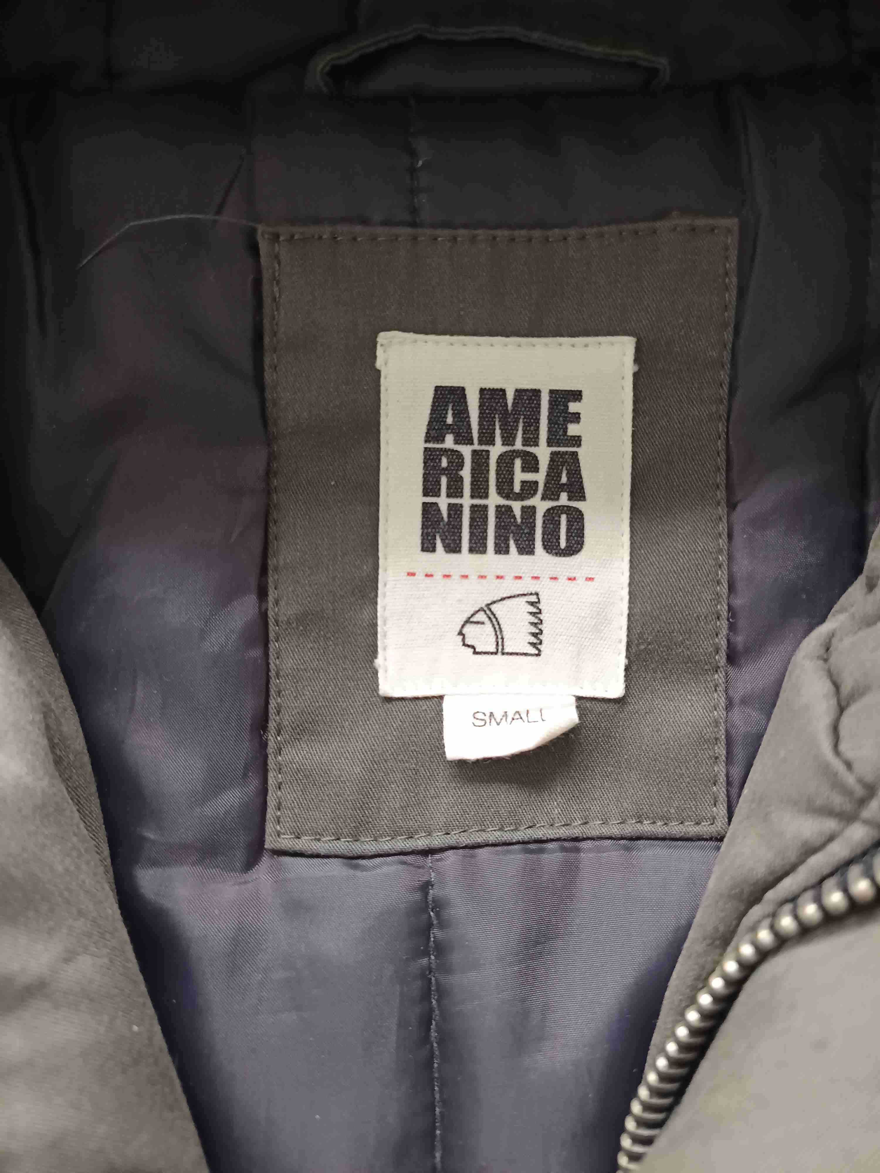 Parka larga Americanino de Hombre verde con gorro - miniatura 2