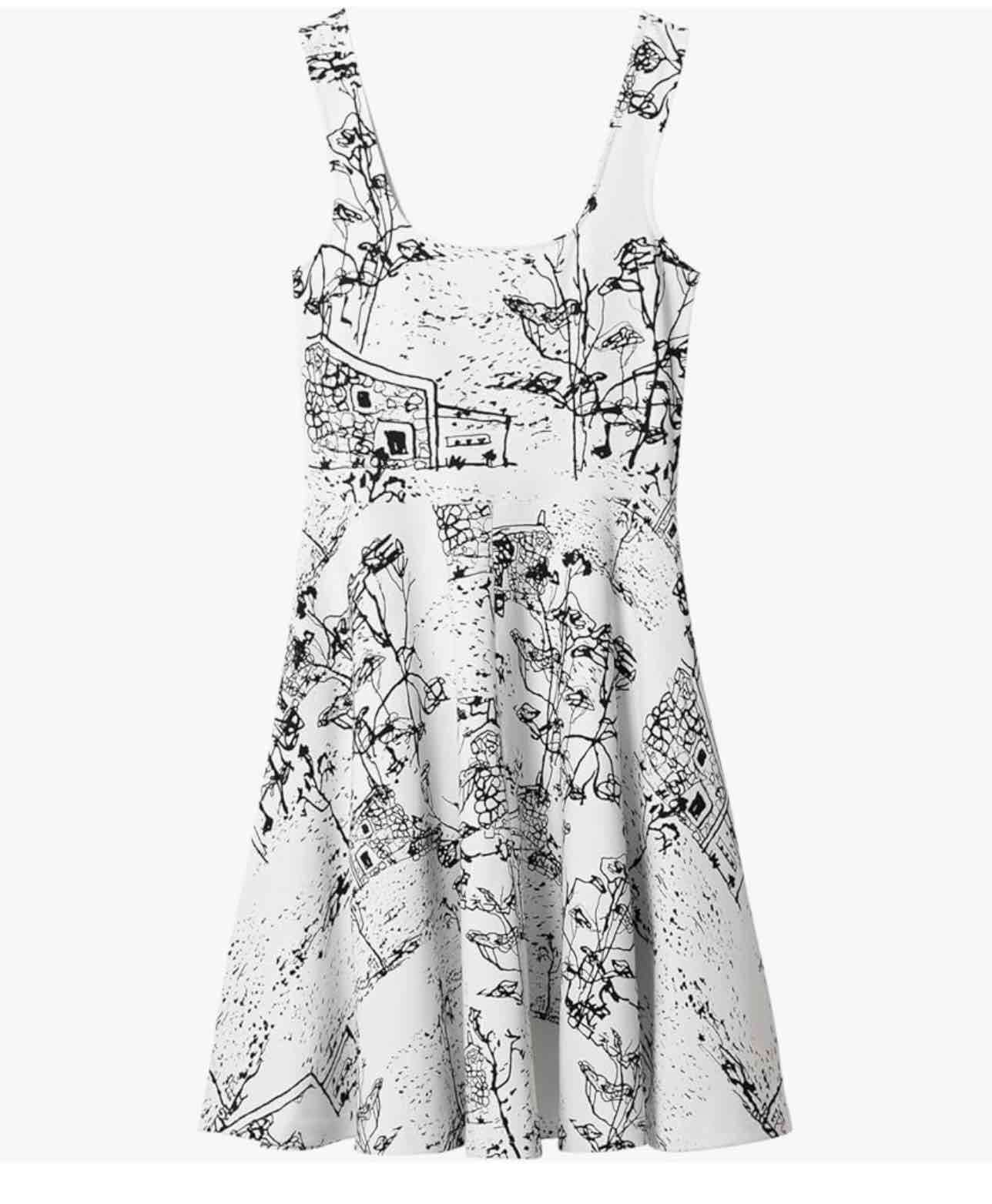 Vestido blanco estampado - miniatura 3