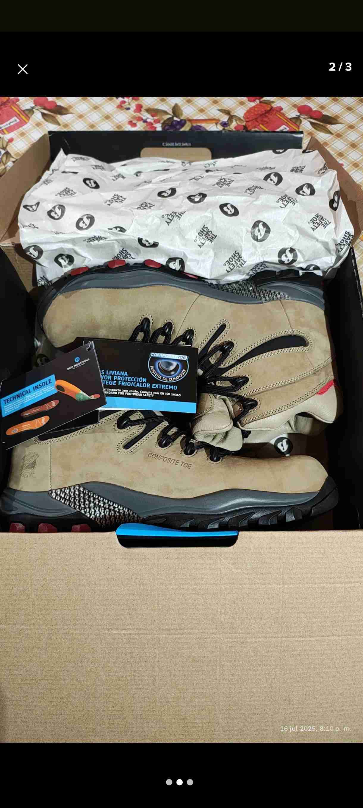 Botas de seguridad beige - miniatura 2