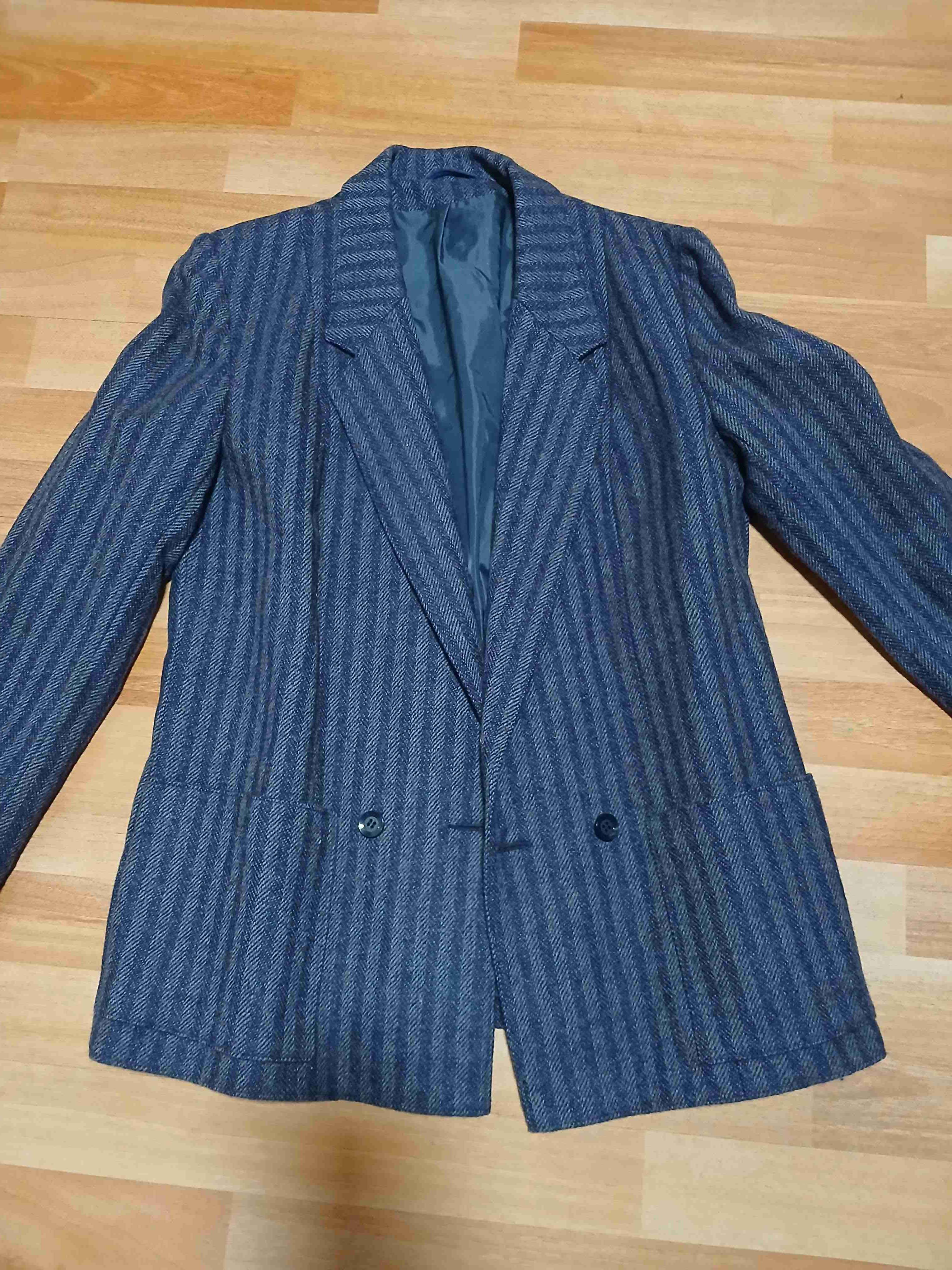Blazer a rayas gris oscuro
