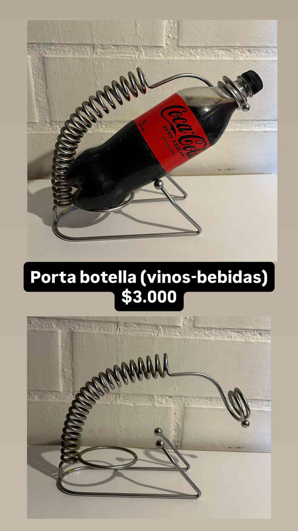 Portabotellas de metal cromado