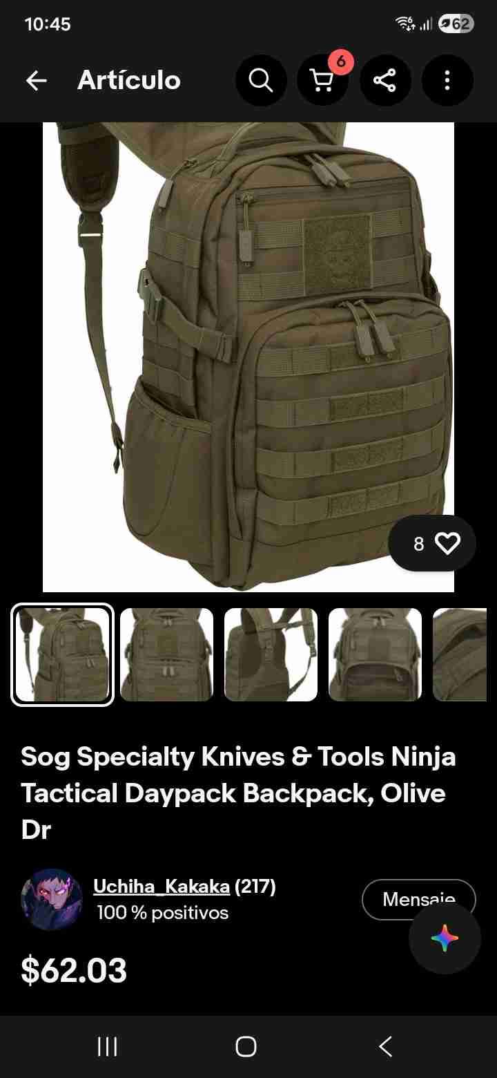 Mochila táctica SOG verde - miniatura 3