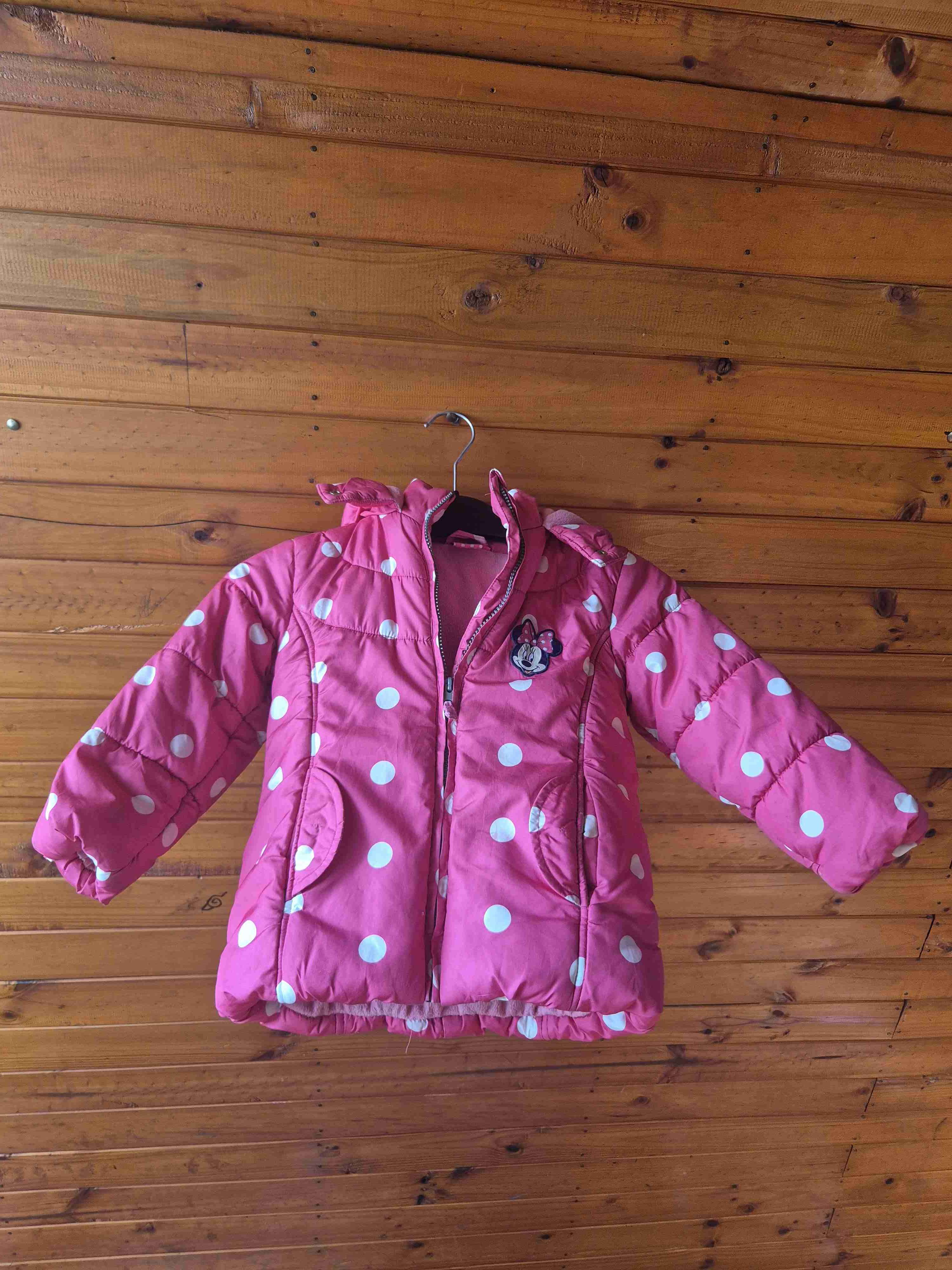 Chaqueta infantil rosada con lunares - miniatura 1