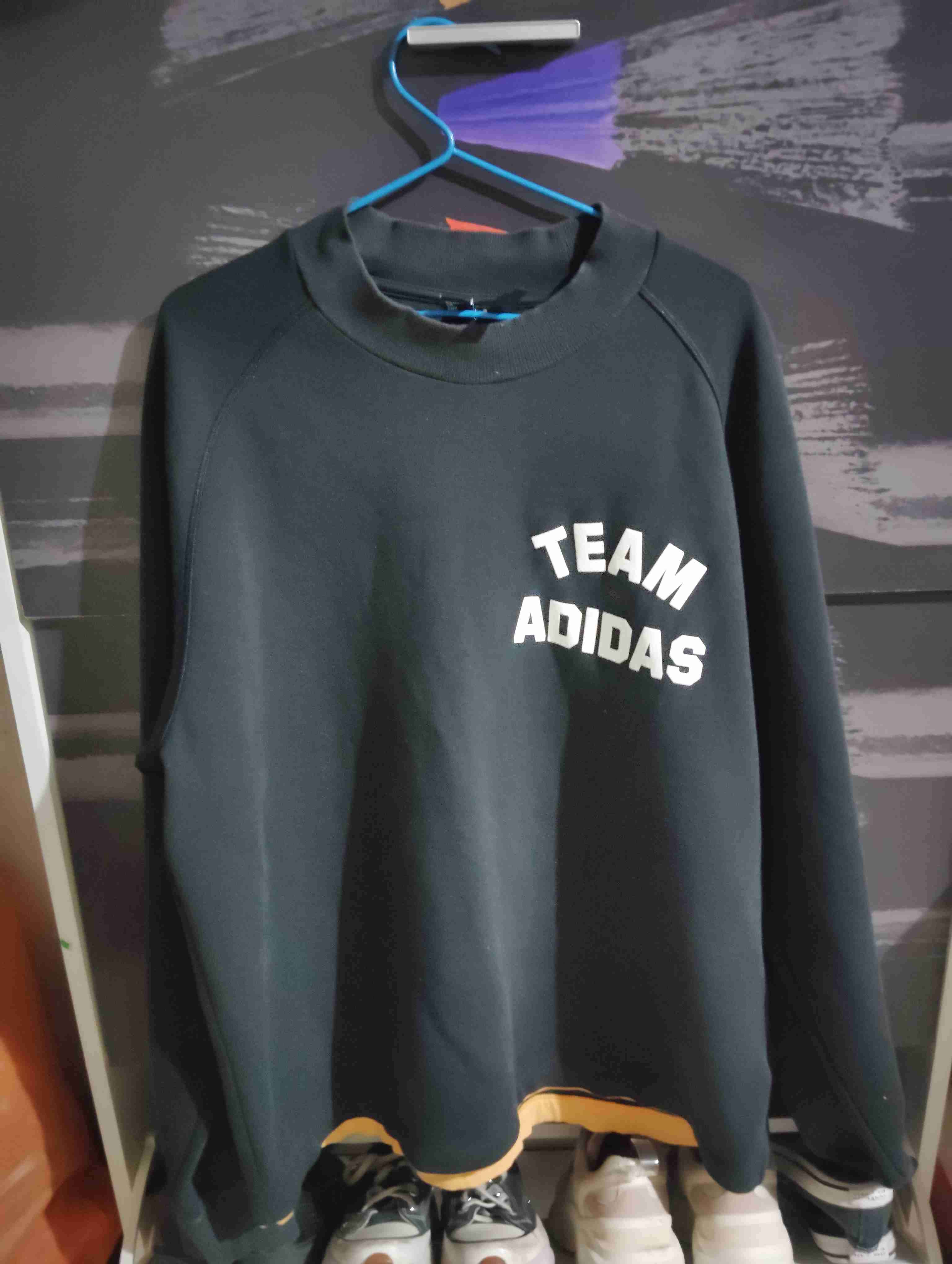 Polerón negro Team Adidas - miniatura 1