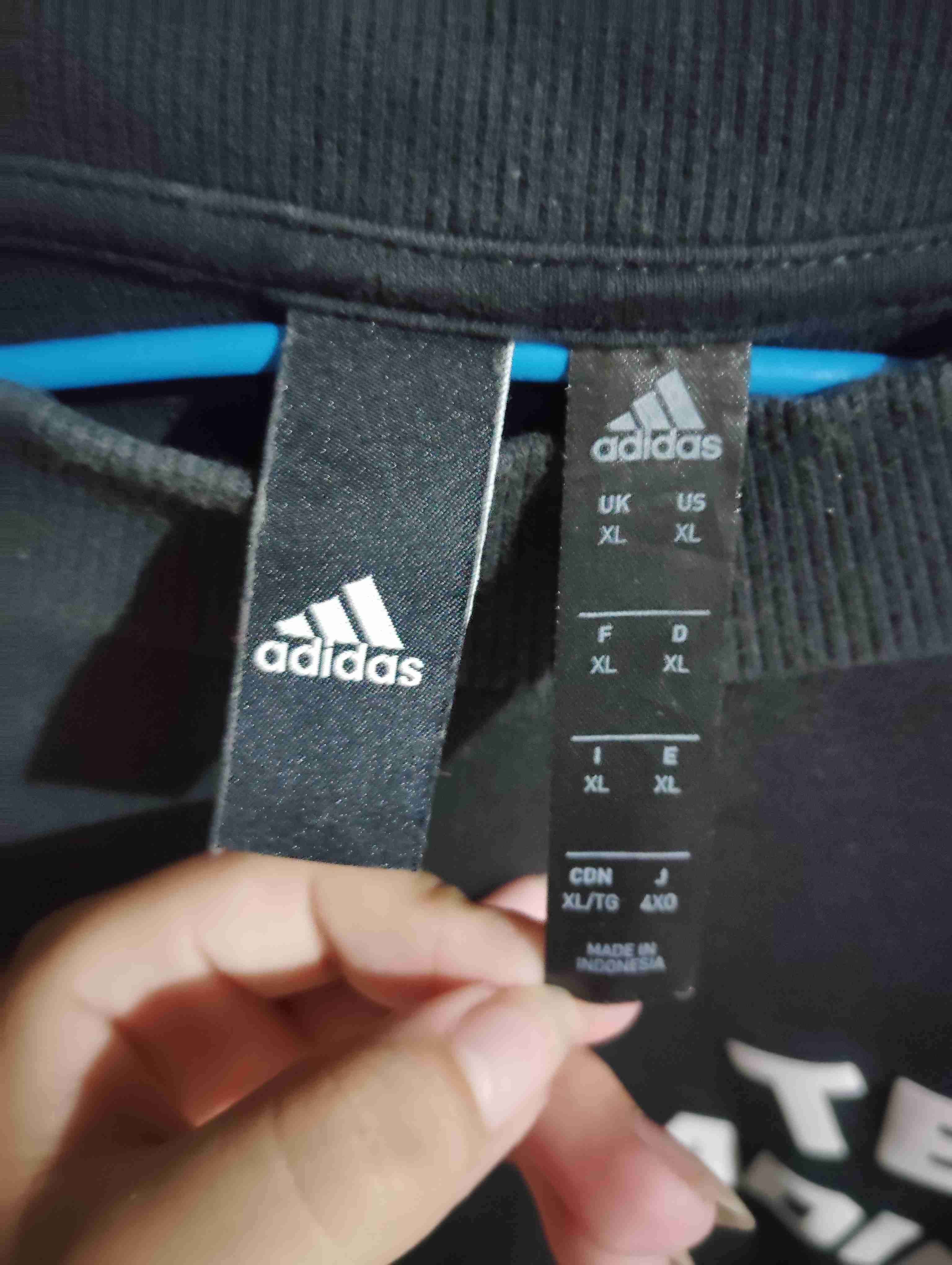 Polerón negro Team Adidas - miniatura 5