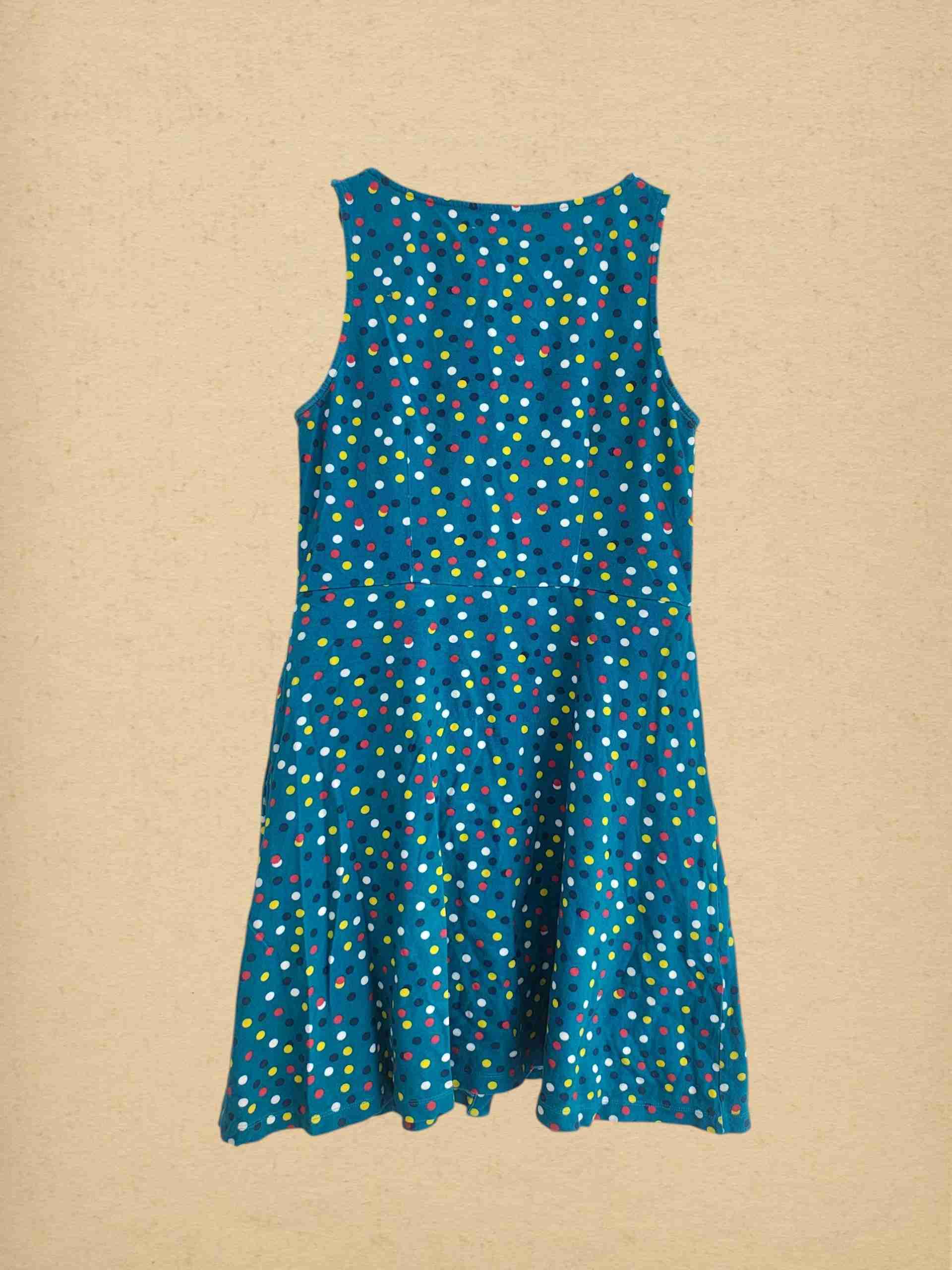 Vestido azul con lunares - miniatura 2