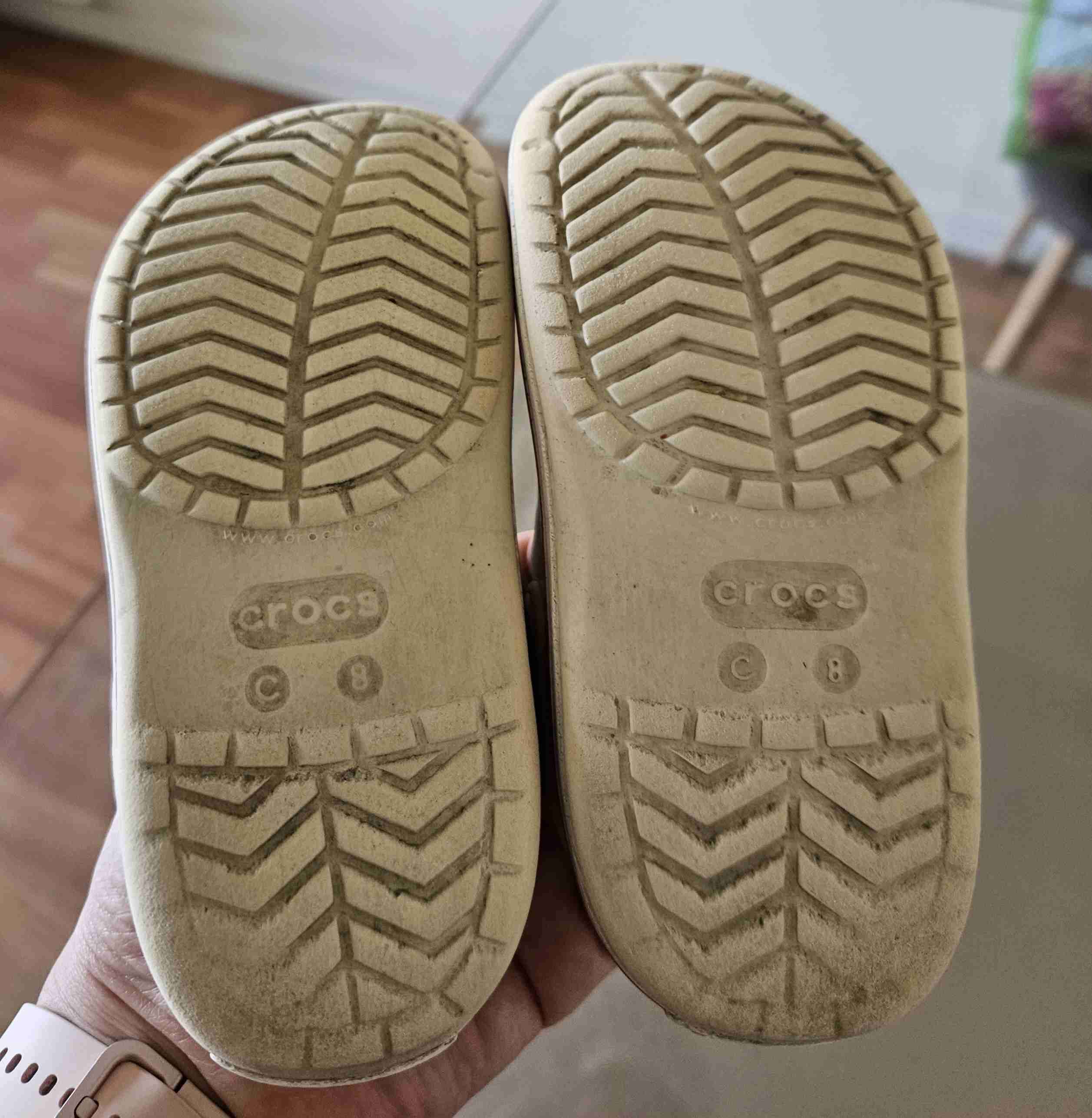 Zuecos Crocs beige C8 - miniatura 4