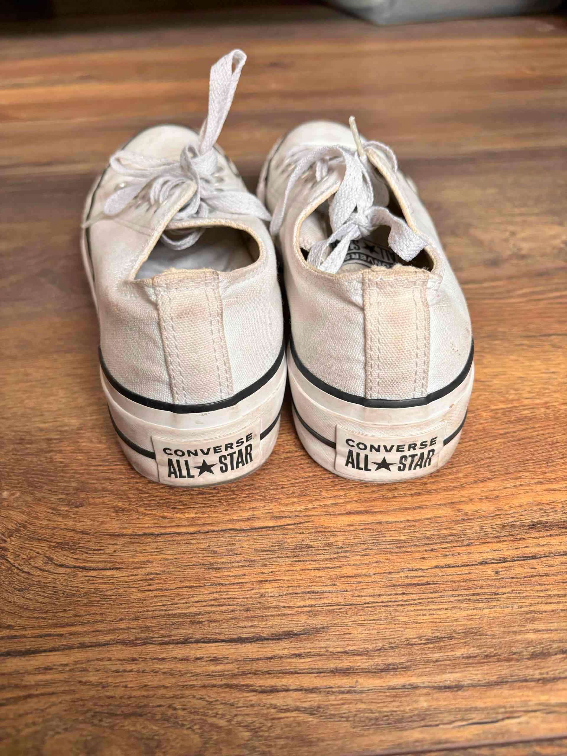 Zapatillas converse plataforma blanca - miniatura 4