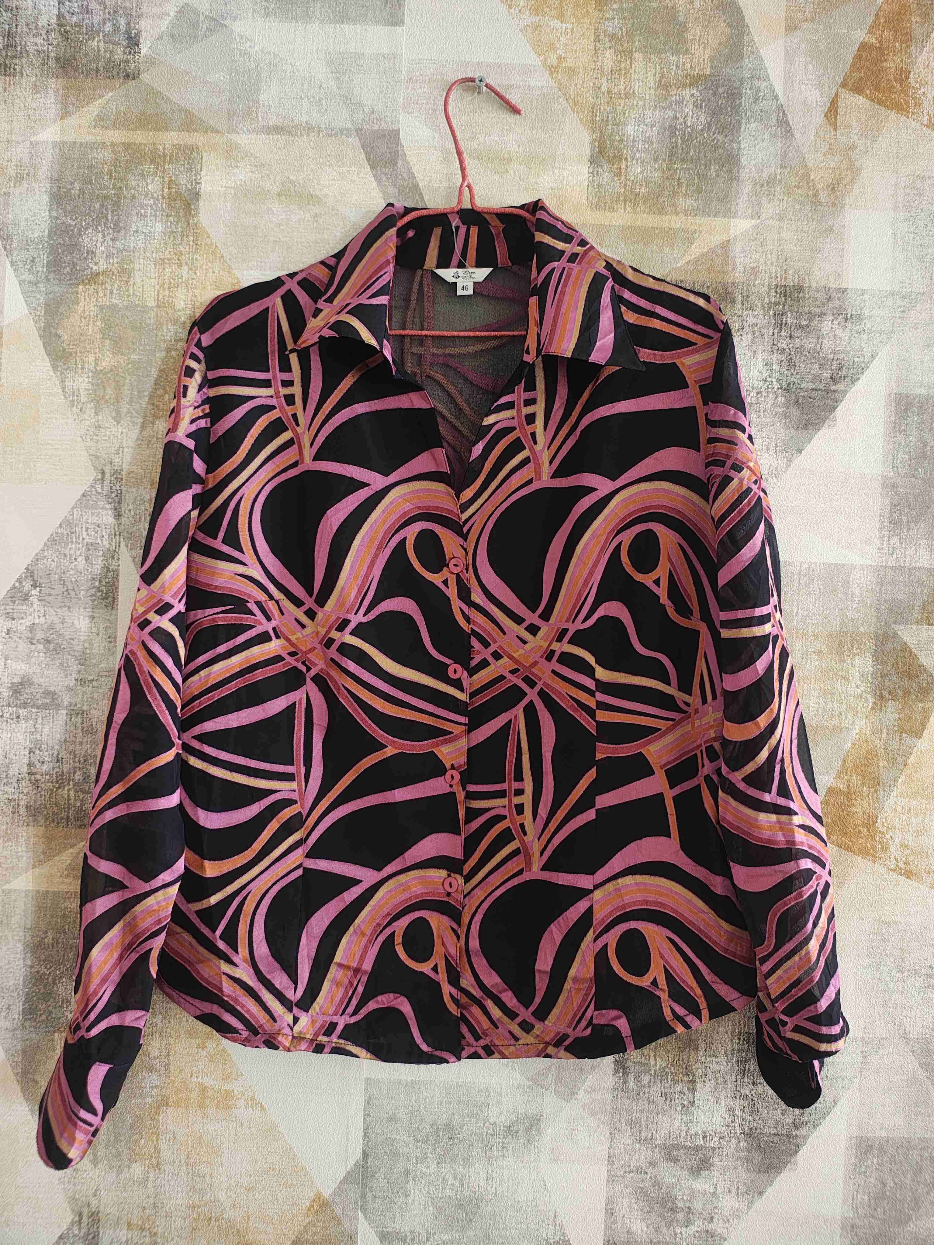 Blusa estampada de botones - miniatura 1