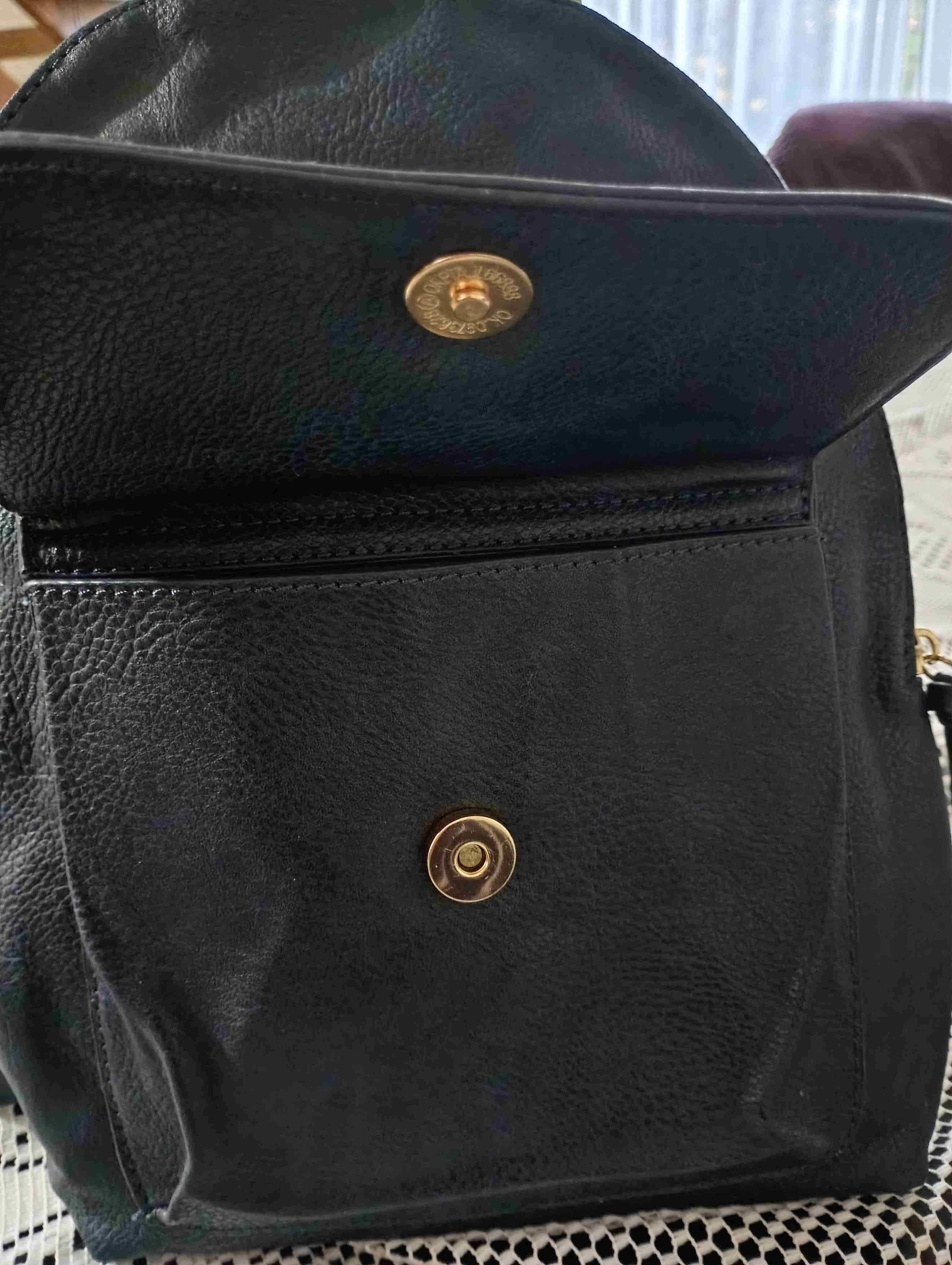 Bolso banalero ecocuero azul con bolsillo - miniatura 6