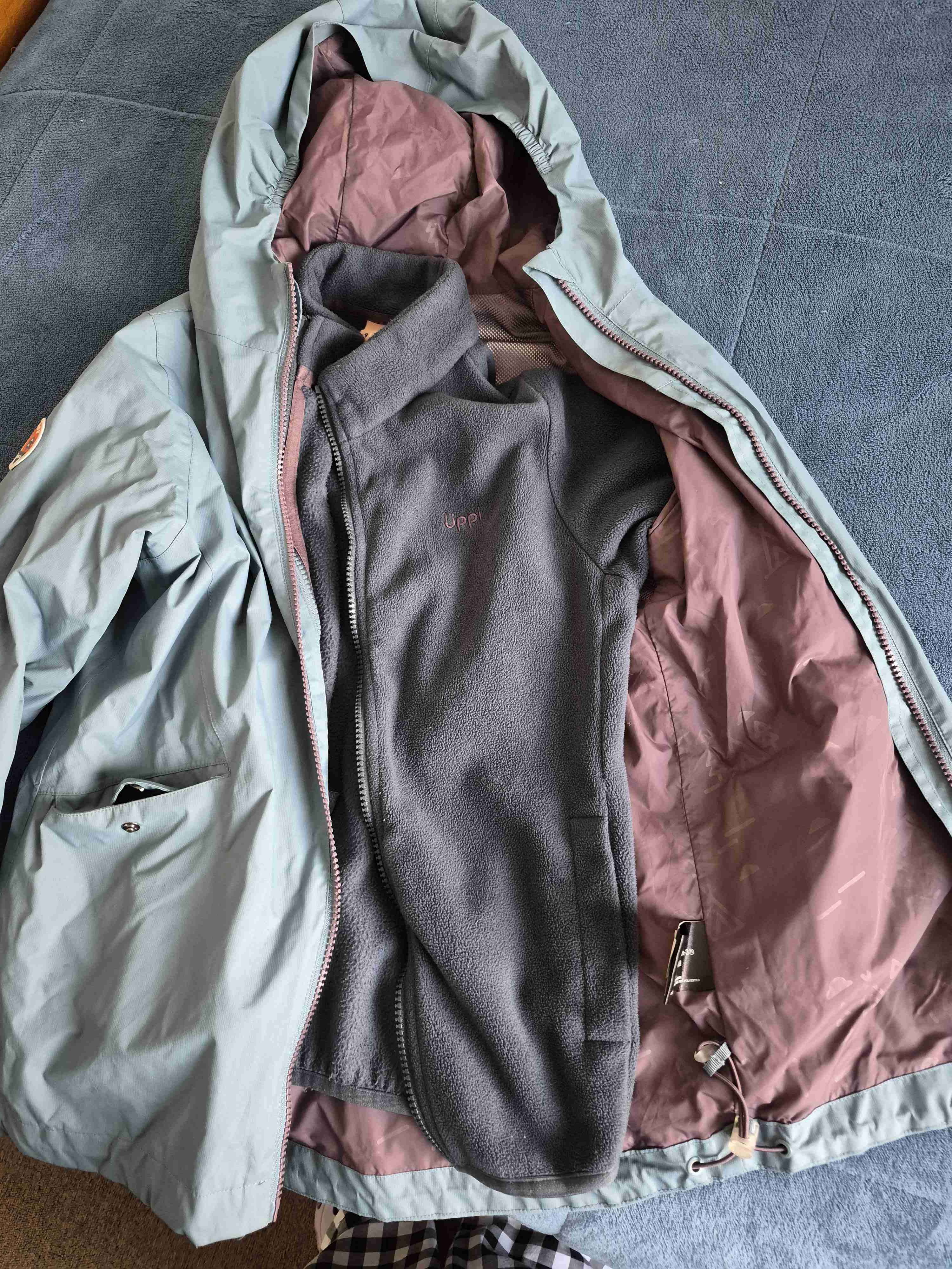 Parka infantil verde con capucha - miniatura 3