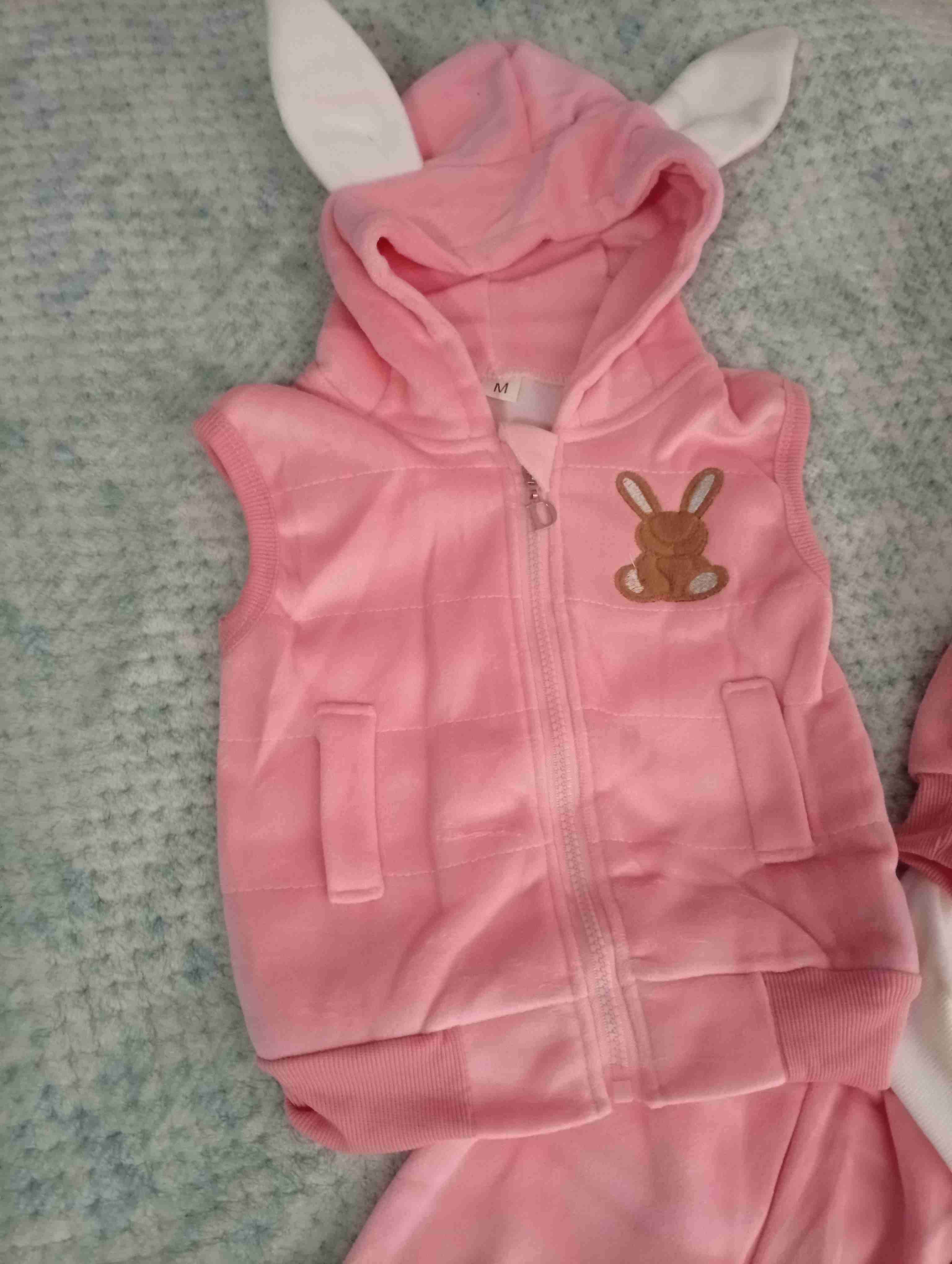 Conjunto infantil rosado con orejitas - miniatura 3