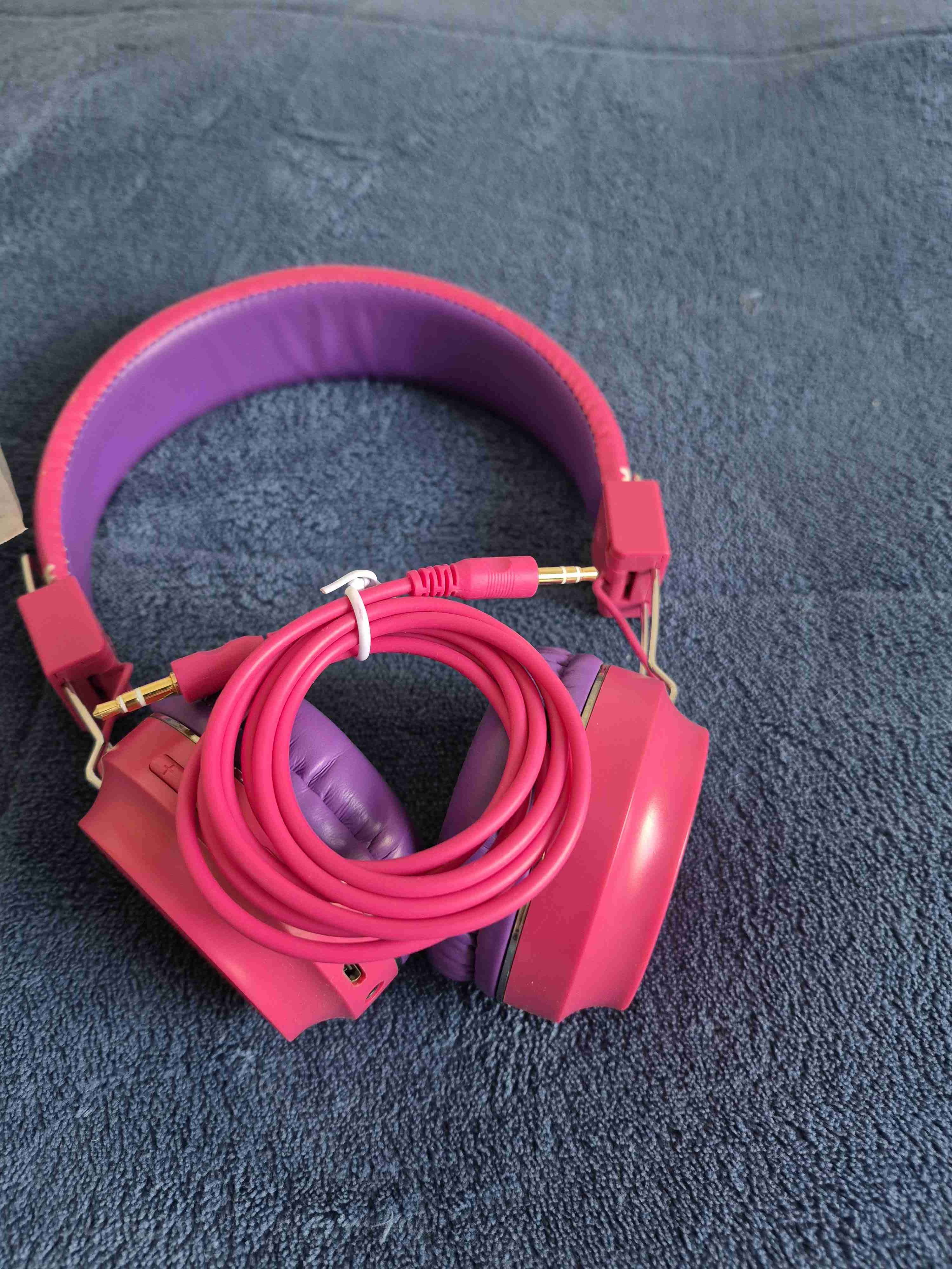 Auriculares rosados con cable - miniatura 1