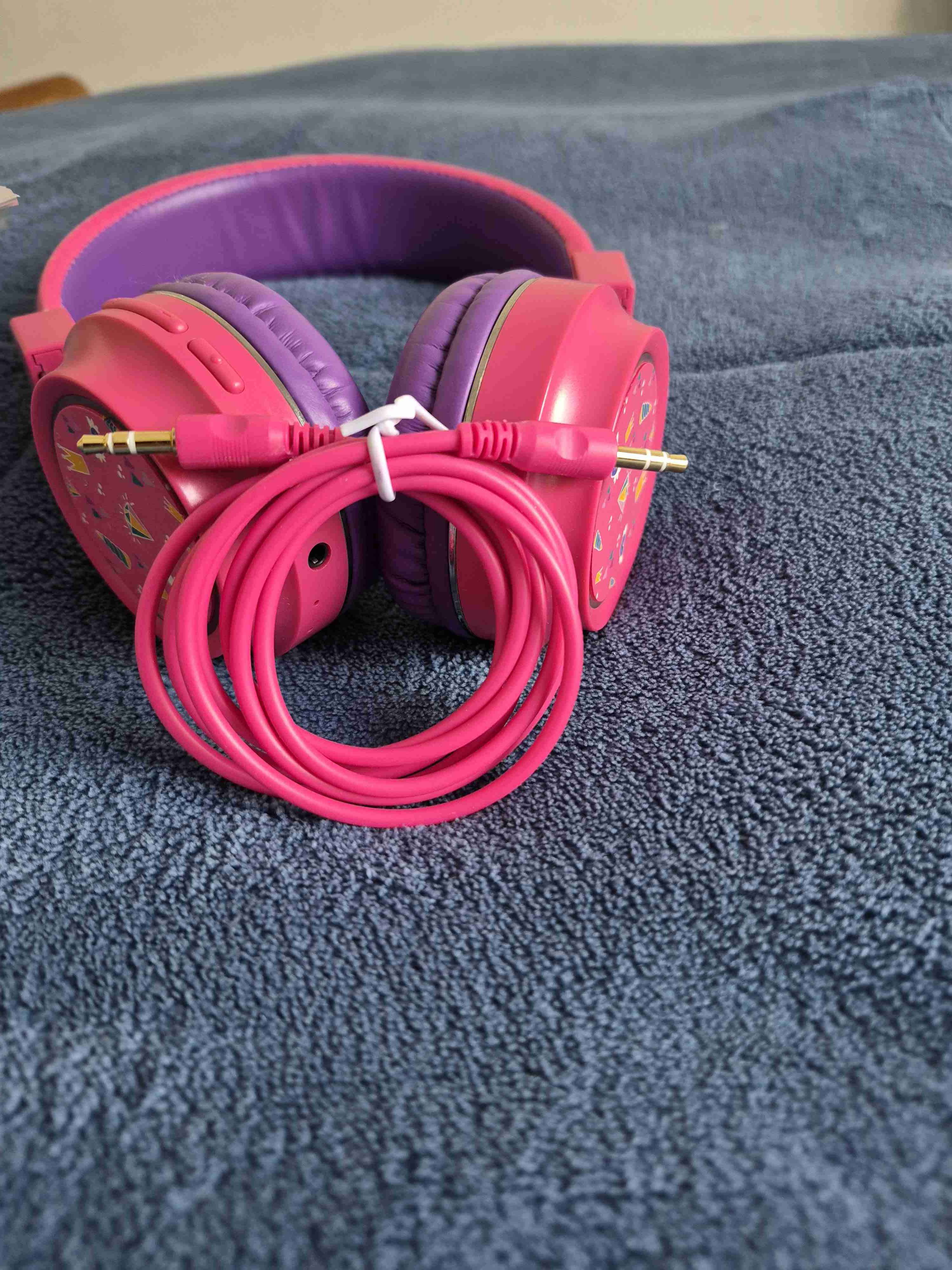 Auriculares rosados con cable - miniatura 2