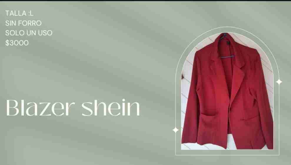 Blazer rojo Shein sin forro