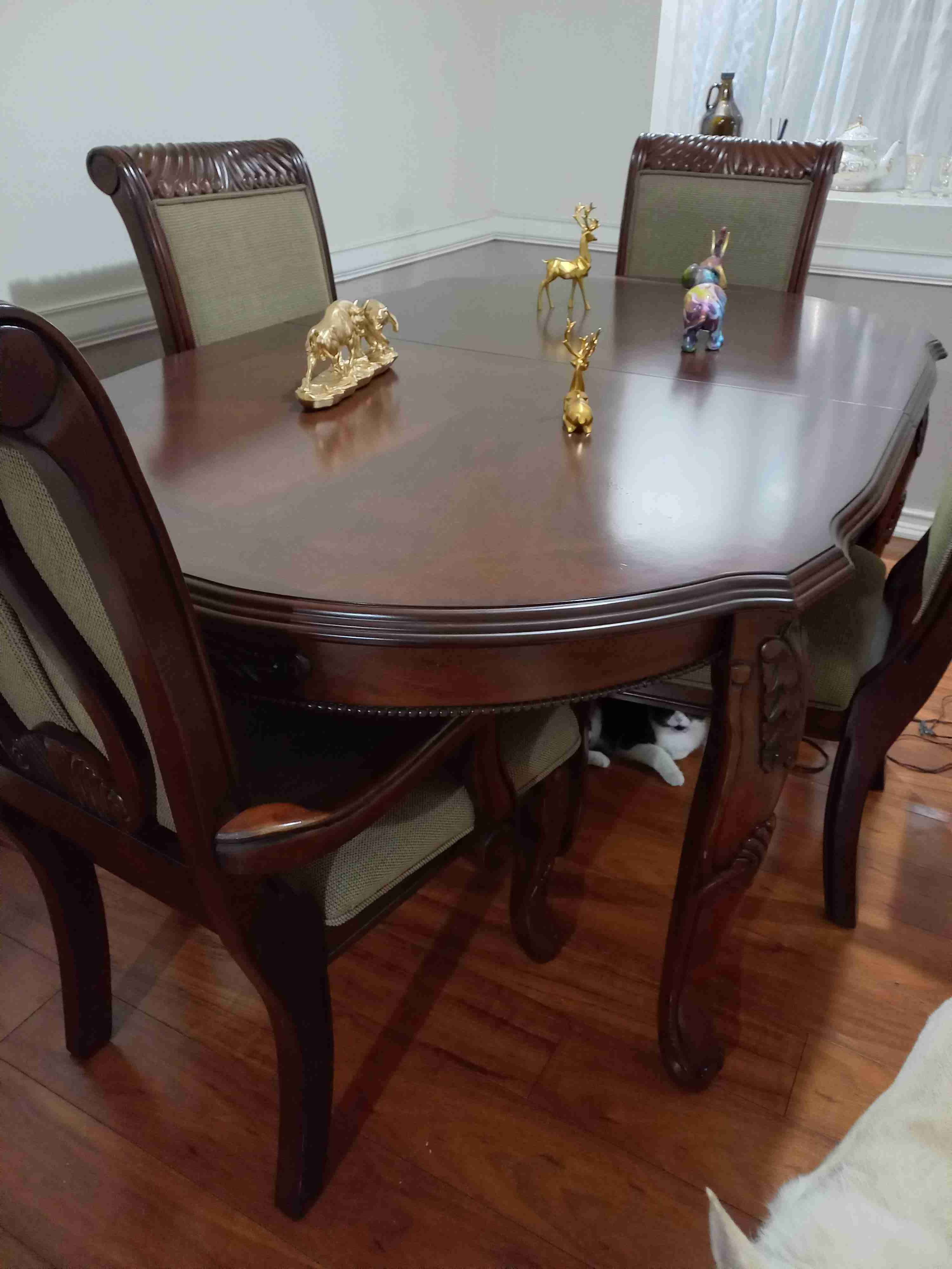 Mesa comedor madera oscura - miniatura 4