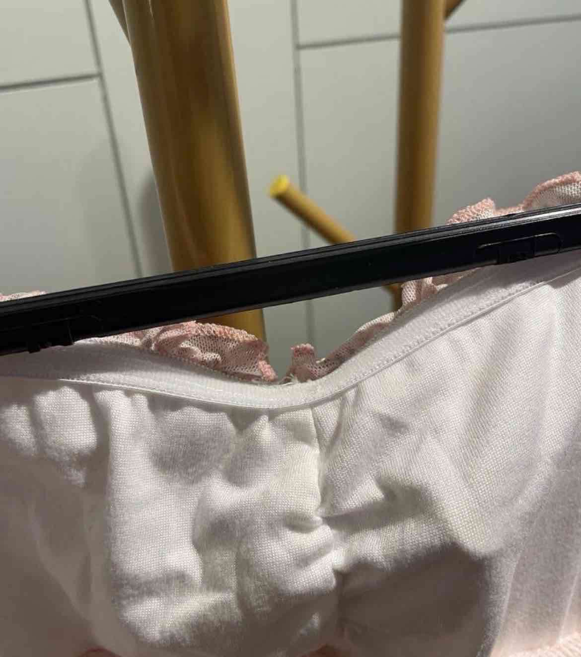 Vestido floral rosado sin tirantes - miniatura 5